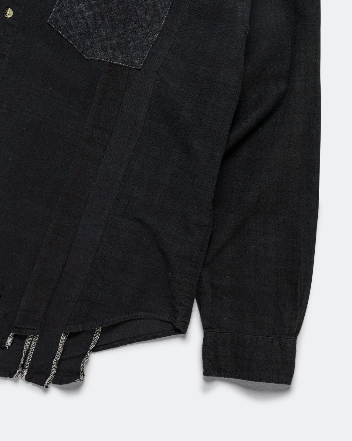 Needles - Rebuild Flannel Shirt 7 Cuts Shirt Over Dye FW26 - Black X-Large #2 - UP THERE