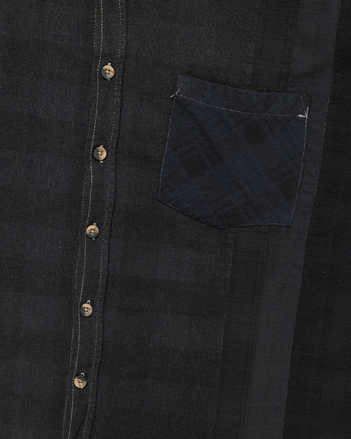 Needles - Rebuild Flannel Shirt 7 Cuts Shirt Over Dye FW26 - Black X-Large #3 - UP THERE