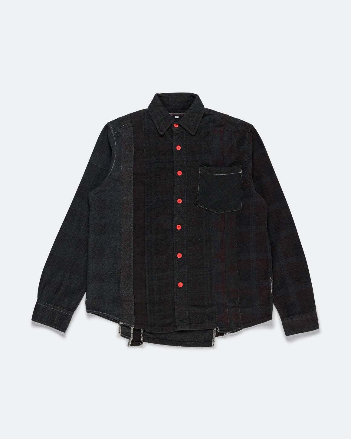 Needles - Rebuild Flannel Shirt 7 Cuts Shirt Over Dye FW26 - Black X-Small #1 - UP THERE
