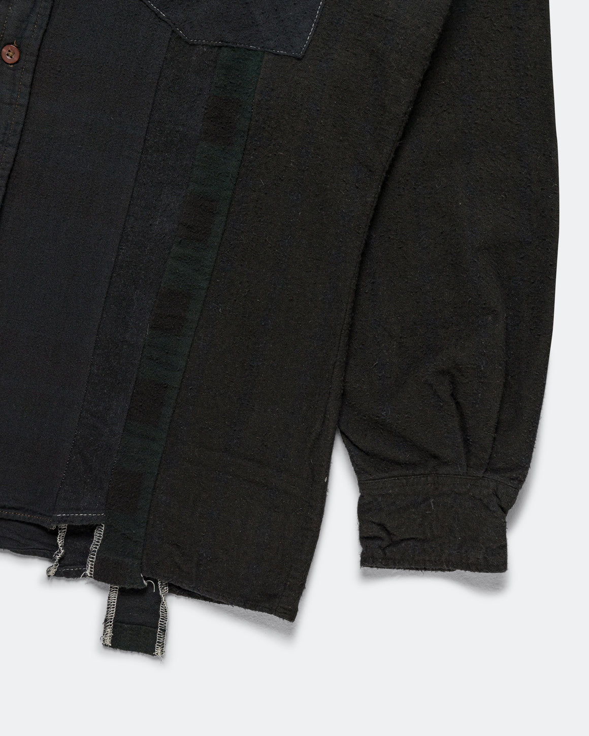 Needles - Rebuild Flannel Shirt 7 Cuts Shirt Over Dye FW26 - Black X-Small #2 - UP THERE