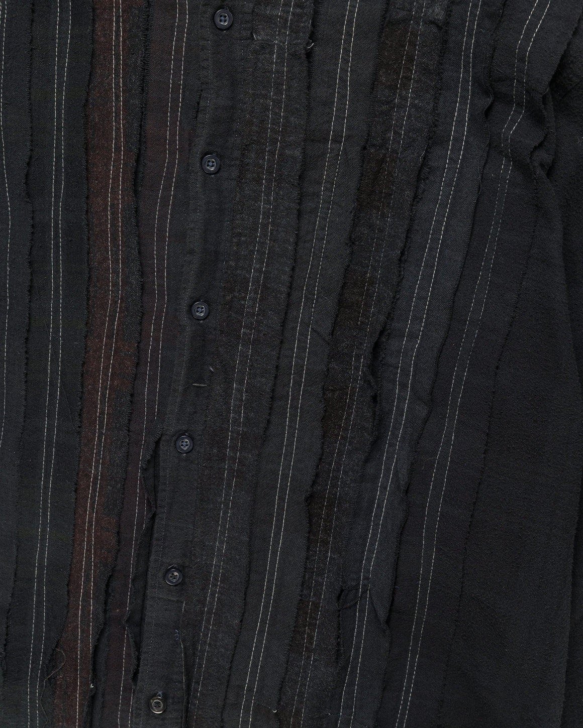 Needles - Rebuild Flannel Shirt Ribbon Shirt Over Dye FW26 - Black Large #2 - UP THERE