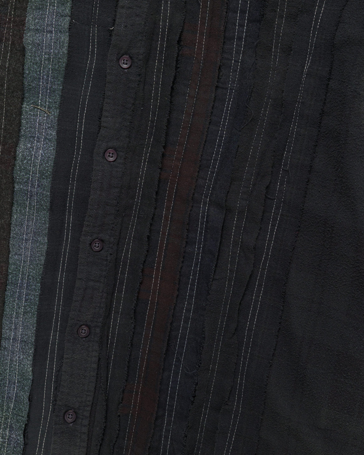 Needles - Rebuild Flannel Shirt Ribbon Shirt Over Dye FW26 - Black Large #3 - UP THERE