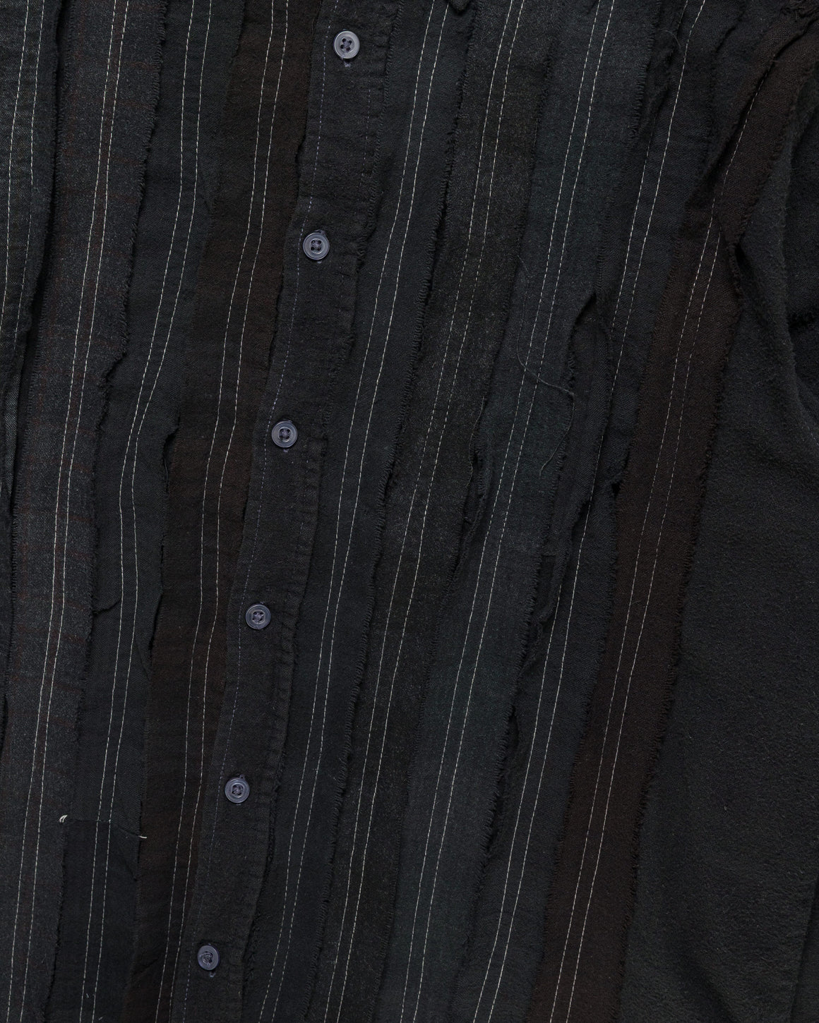 Needles - Rebuild Flannel Shirt Ribbon Shirt Over Dye FW26 - Black Medium #3 - UP THERE