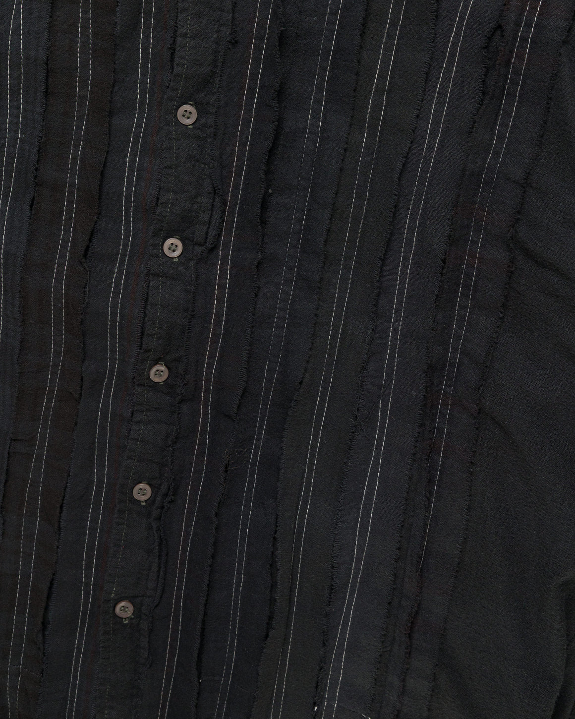 Needles - Rebuild Flannel Shirt Ribbon Shirt Over Dye FW26 - Black Medium #4 - UP THERE