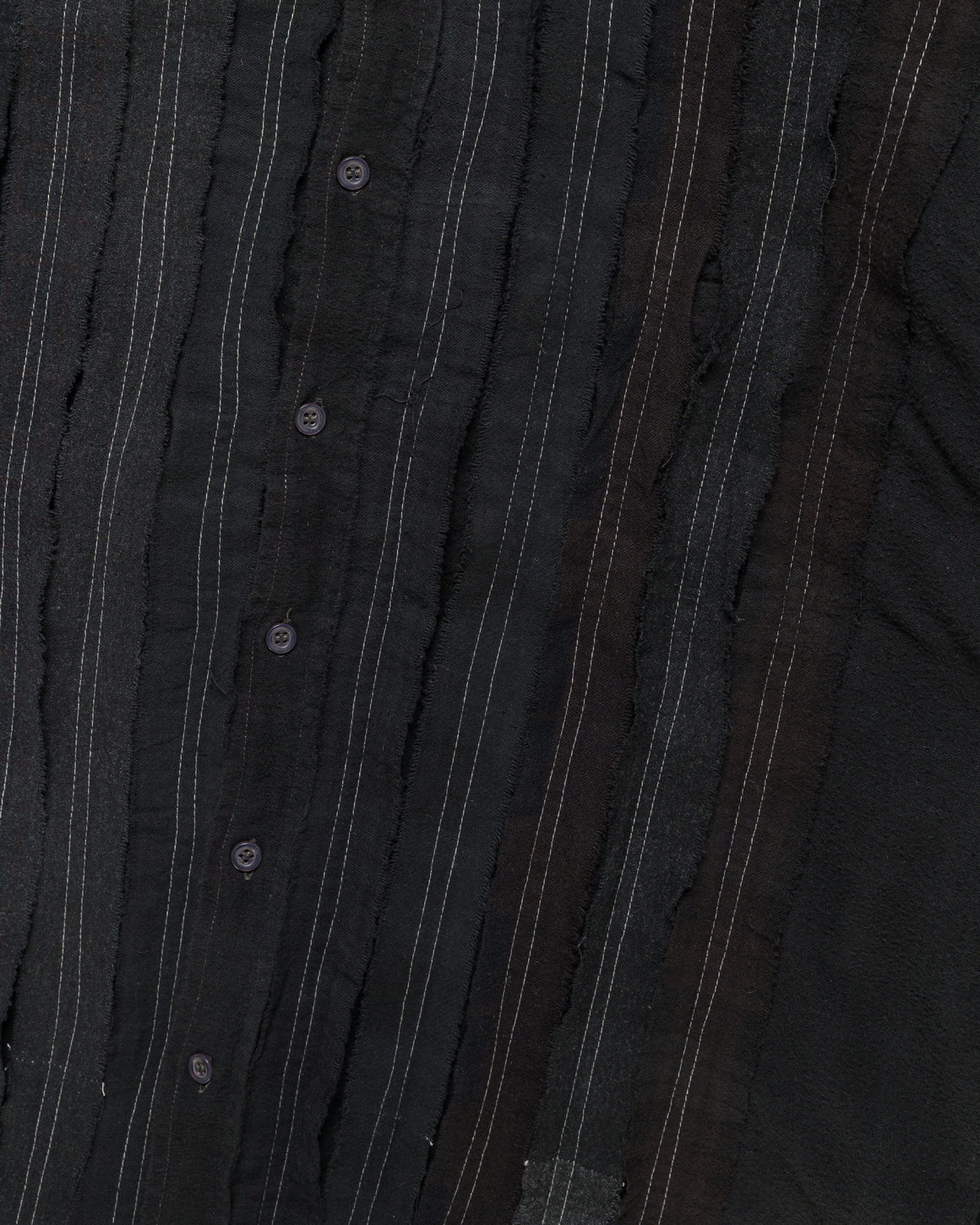 Needles - Rebuild Flannel Shirt Ribbon Shirt Over Dye FW26 - Black Medium #5 - UP THERE