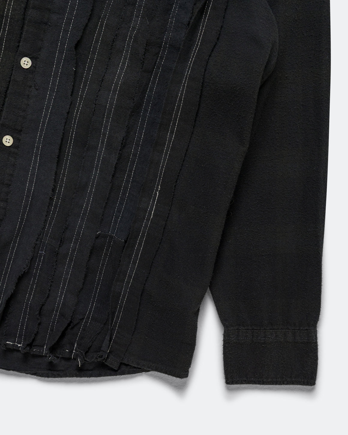 Needles - Rebuild Flannel Shirt Ribbon Shirt Over Dye FW26 - Black Small #2 - UP THERE