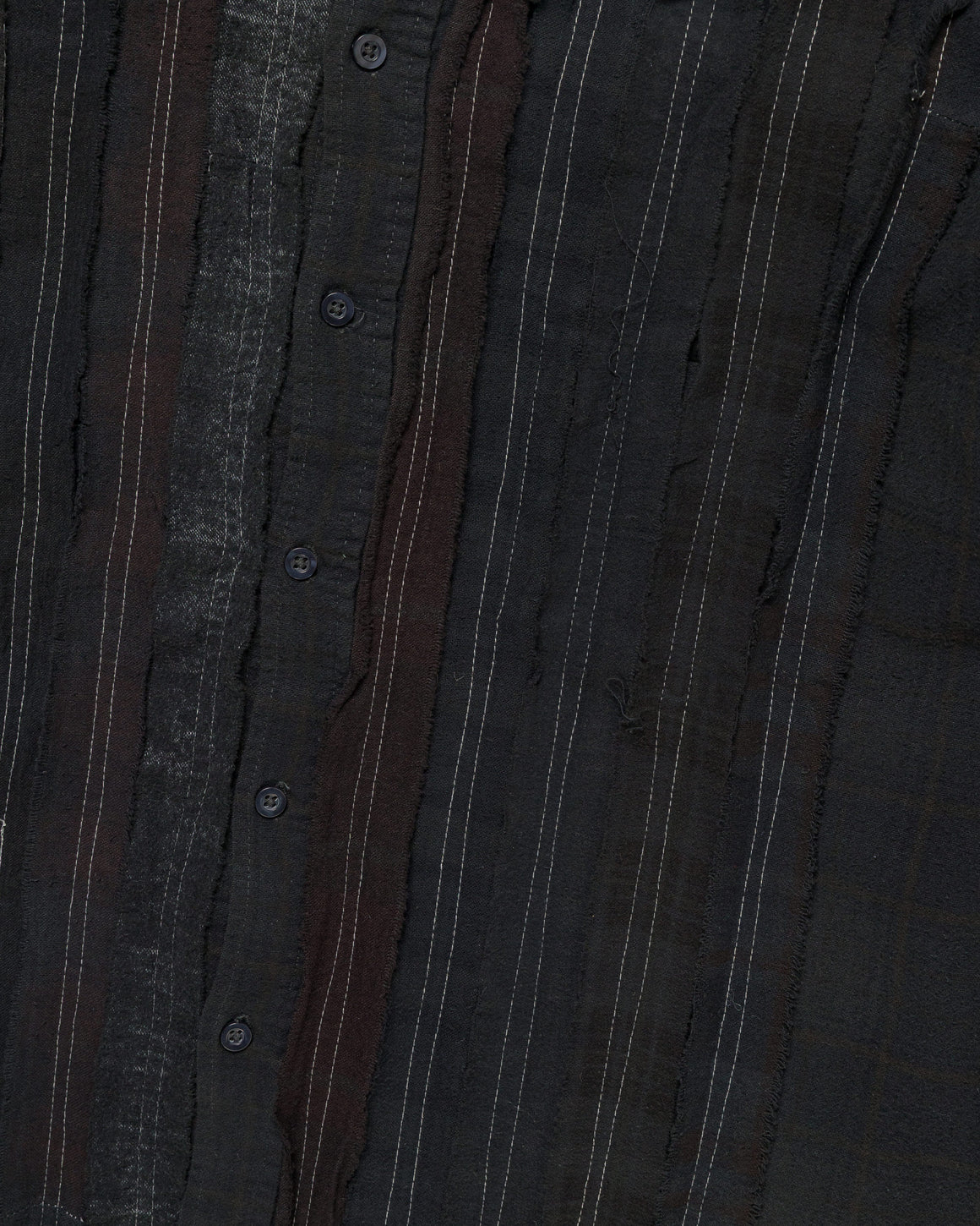Needles - Rebuild Flannel Shirt Ribbon Shirt Over Dye FW26 - Black X-Large #2 - UP THERE