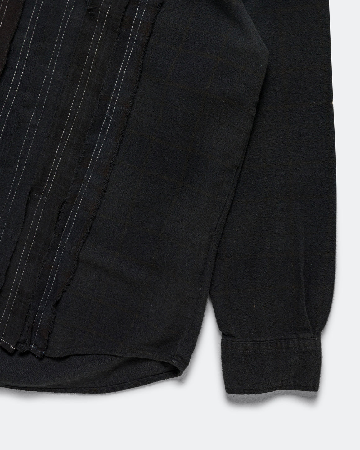 Needles - Rebuild Flannel Shirt Ribbon Shirt Over Dye FW26 - Black X-Large #2 - UP THERE