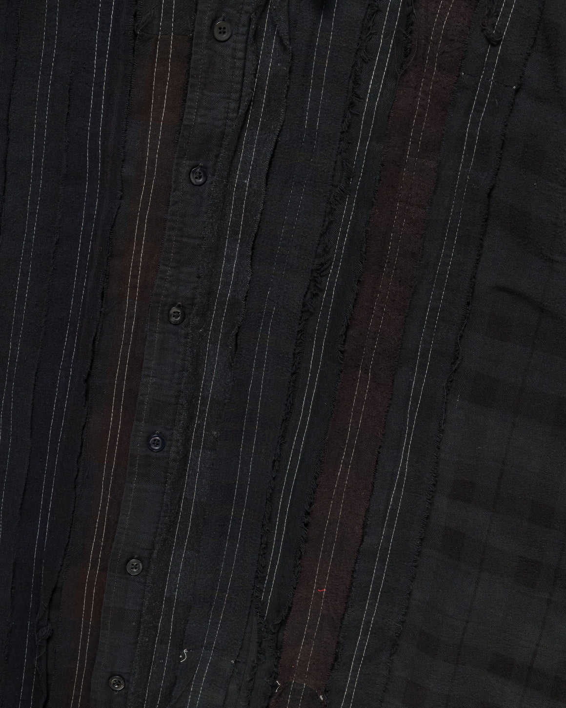 Needles - Rebuild Flannel Shirt Ribbon Shirt Over Dye FW26 - Black X-Large #3 - UP THERE