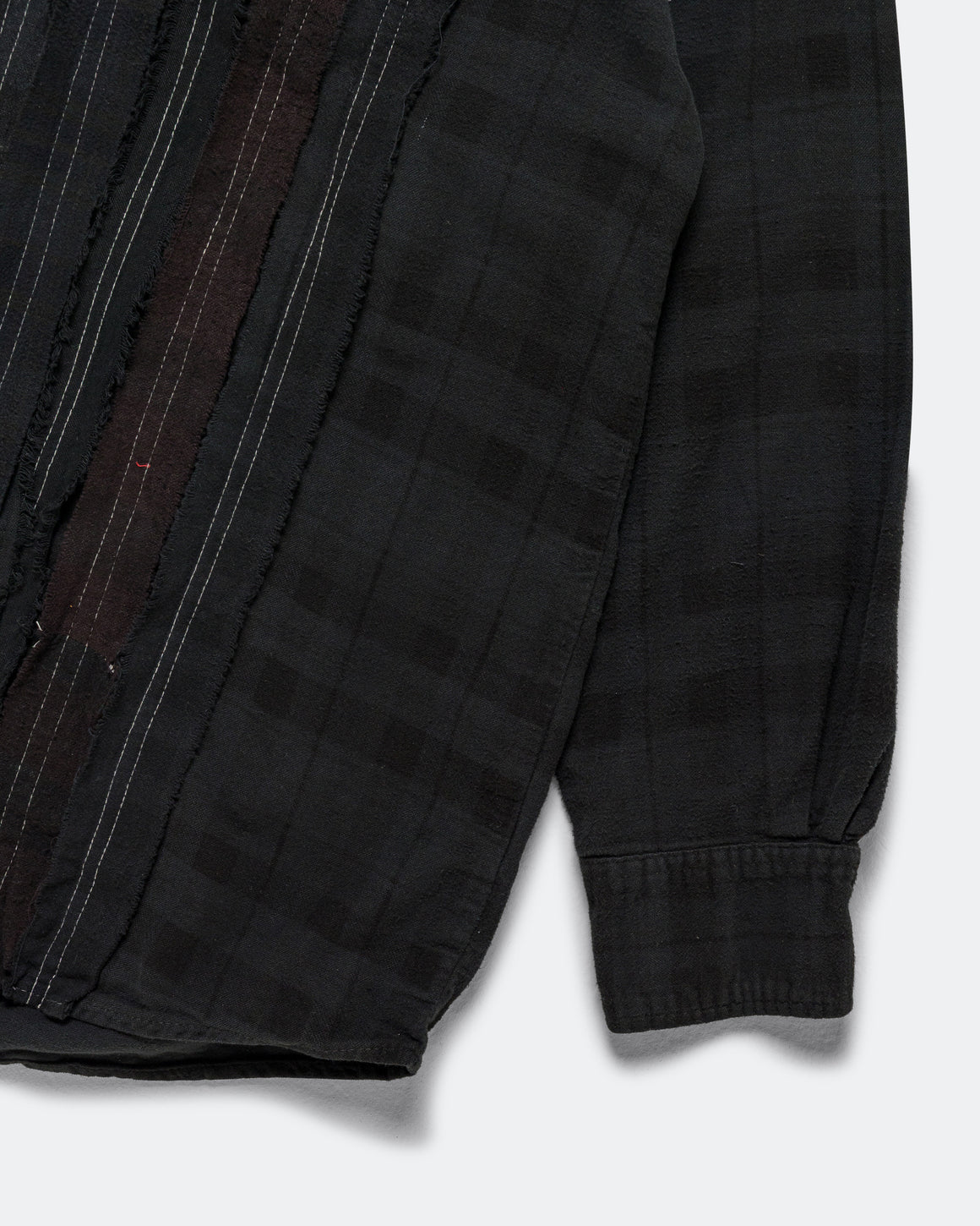 Needles - Rebuild Flannel Shirt Ribbon Shirt Over Dye FW26 - Black X-Large #3 - UP THERE