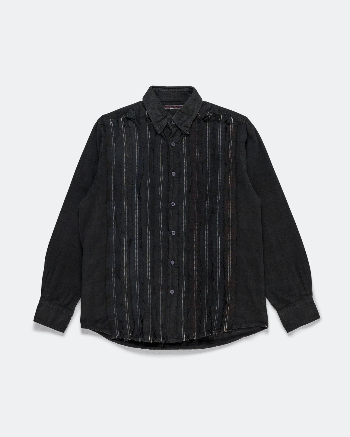 Needles - Rebuild Flannel Shirt Ribbon Shirt Over Dye FW26 - Black X-Small #1 - UP THERE