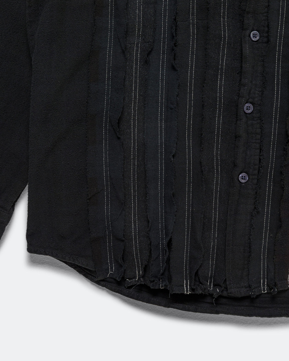 Needles - Rebuild Flannel Shirt Ribbon Shirt Over Dye FW26 - Black X-Small #1 - UP THERE