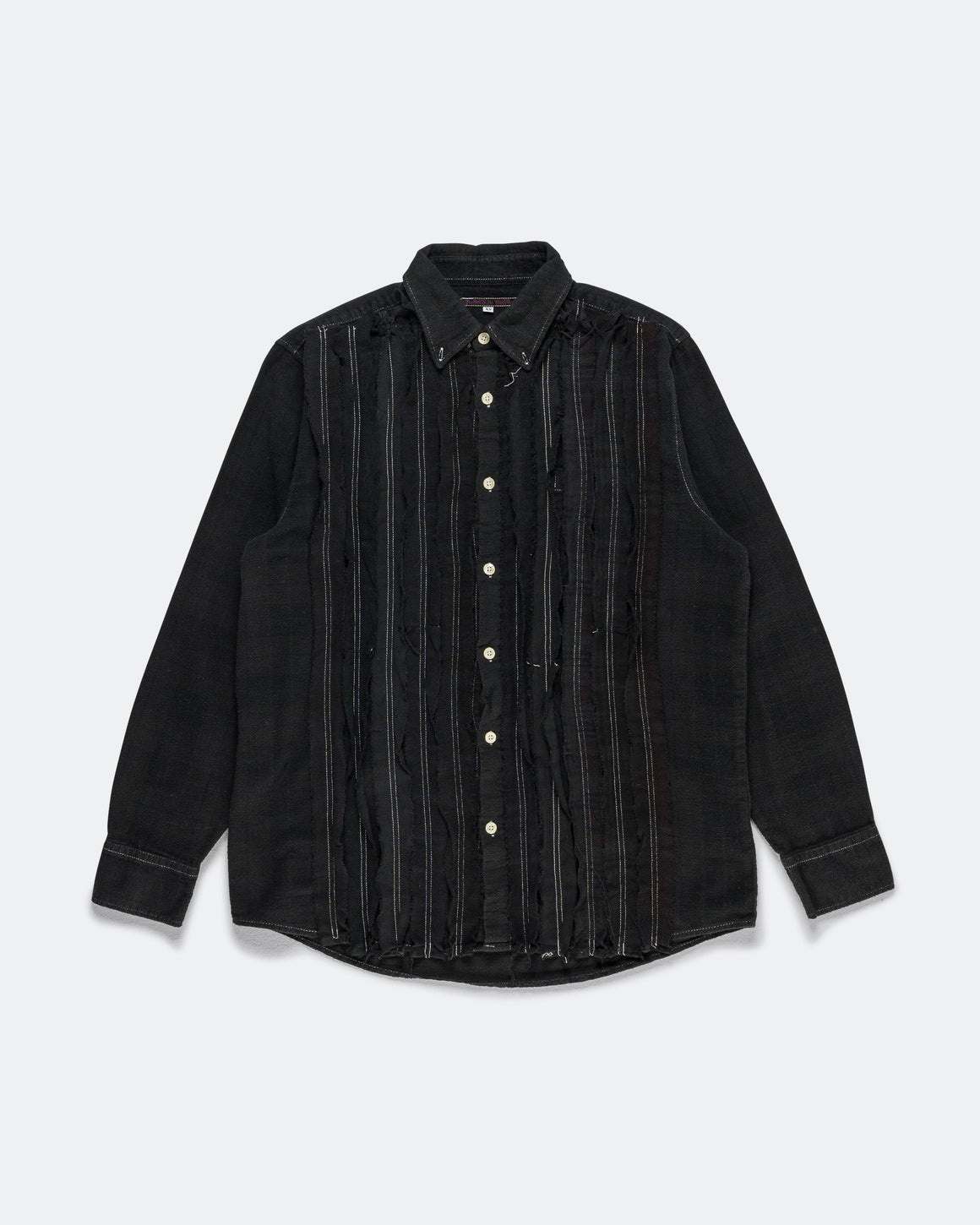 Needles - Rebuild Flannel Shirt Ribbon Shirt Over Dye FW26 - Black X-Small #2 - UP THERE
