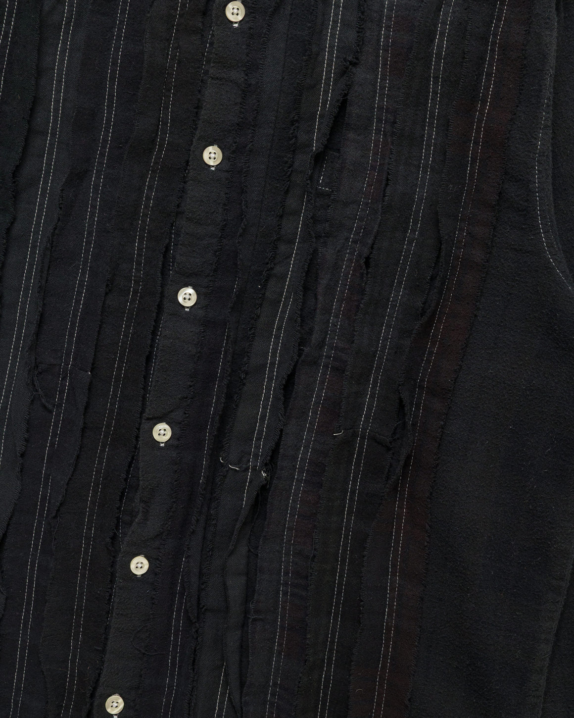 Needles - Rebuild Flannel Shirt Ribbon Shirt Over Dye FW26 - Black X-Small #2 - UP THERE
