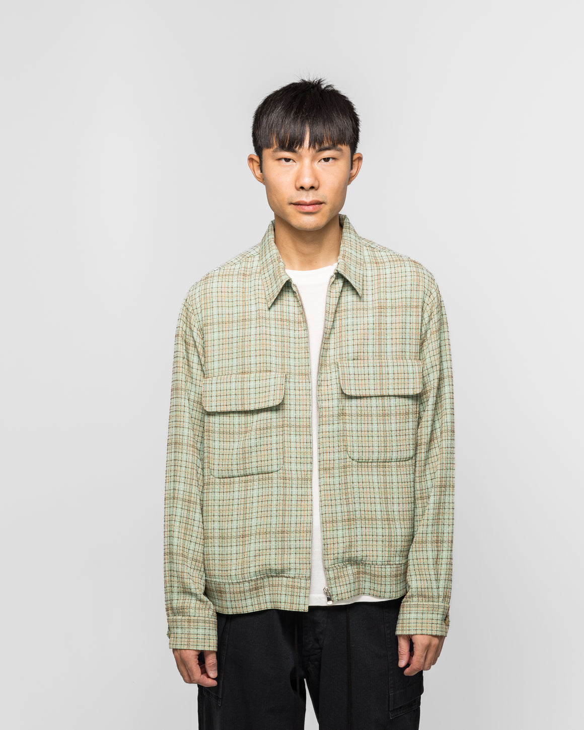 Needles - Sports Jacket - Mint Dobby Grid - UP THERE
