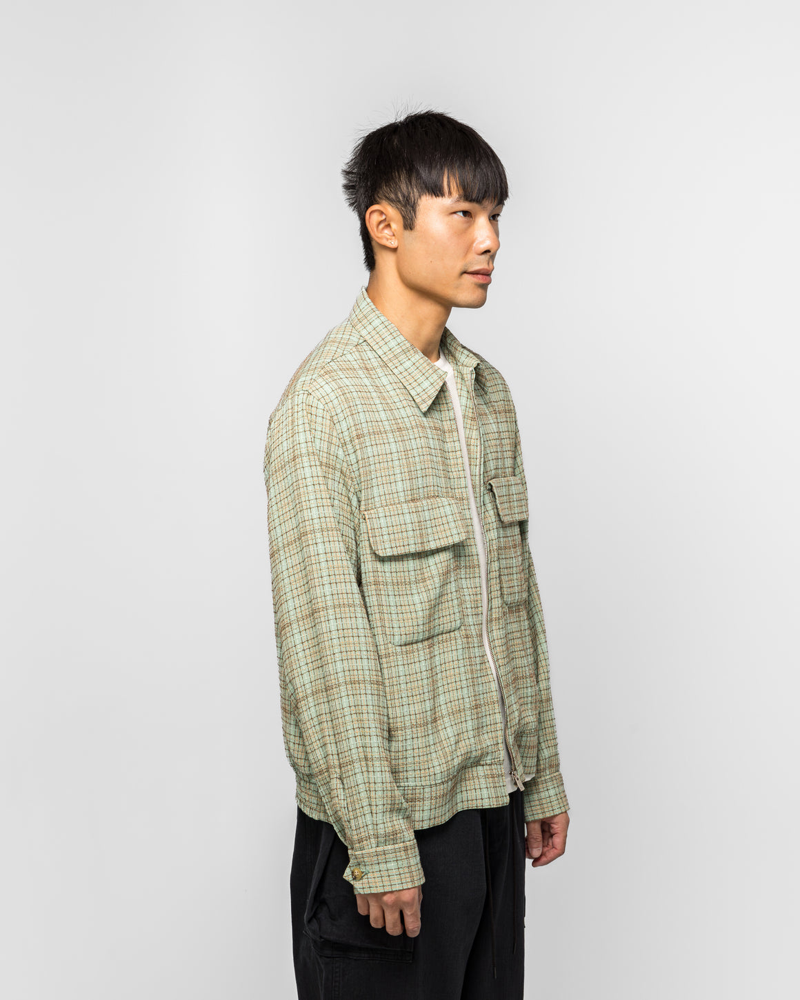 Needles - Sports Jacket - Mint Dobby Grid - UP THERE