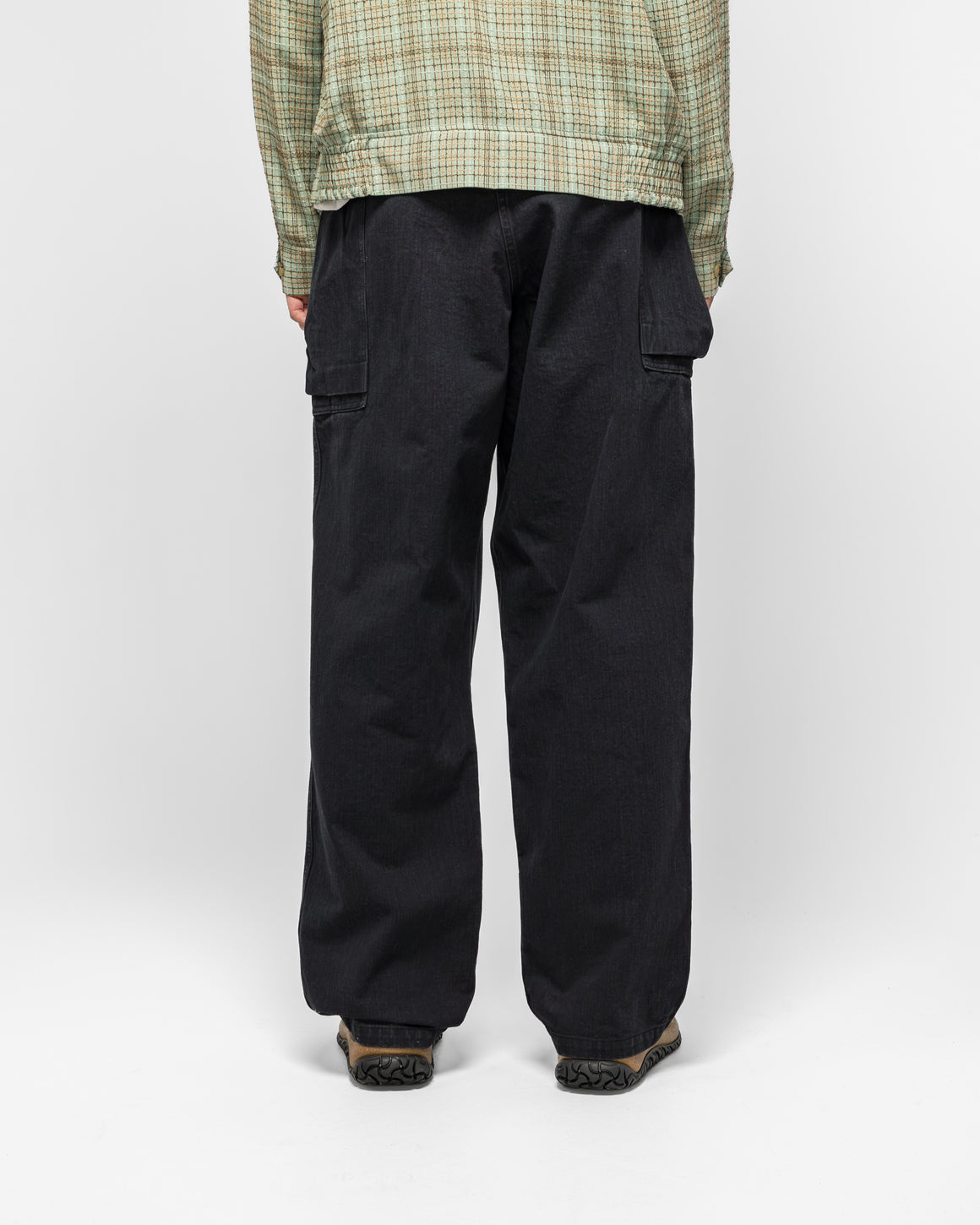 Needles - String Field Pant - Black Cotton Herringbone - UP THERE