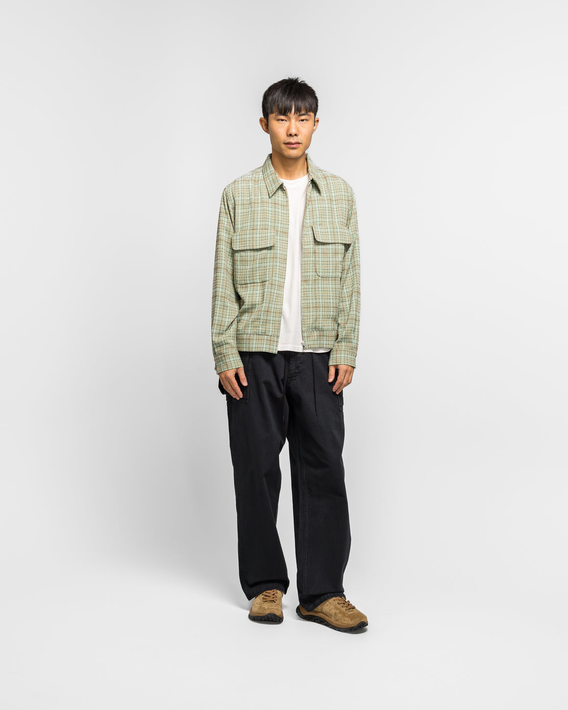 Needles - String Field Pant - Black Cotton Herringbone - UP THERE