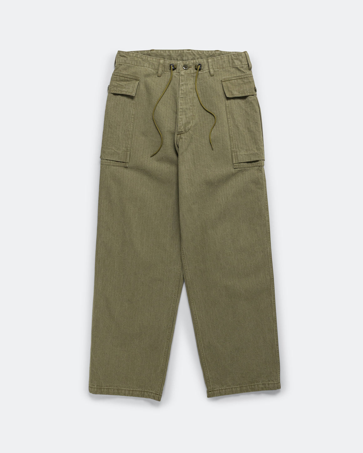 Needles - String Field Pant - Olive Cotton Herringbone - UP THERE
