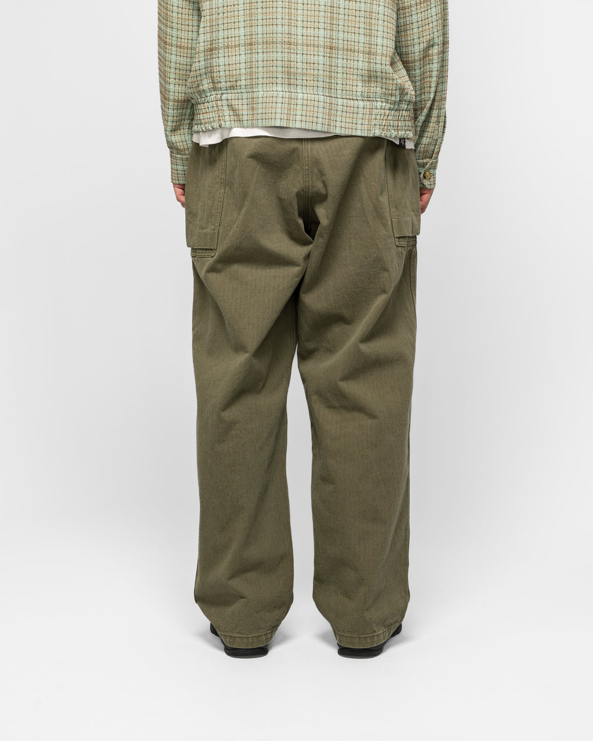 Needles - String Field Pant - Olive Cotton Herringbone - UP THERE