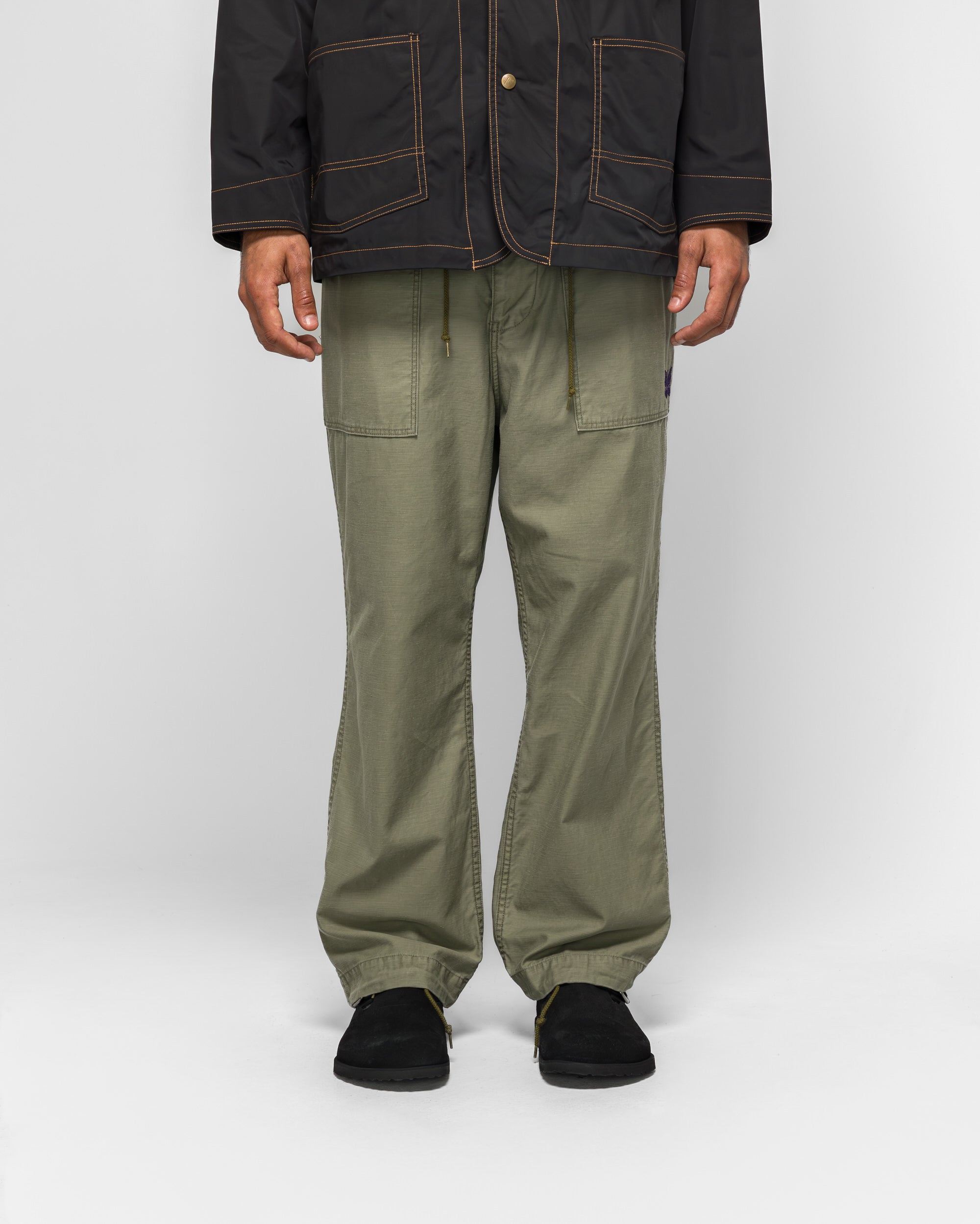 Needles - String Field Pant - Olive Reversed Sateen | UP THERE