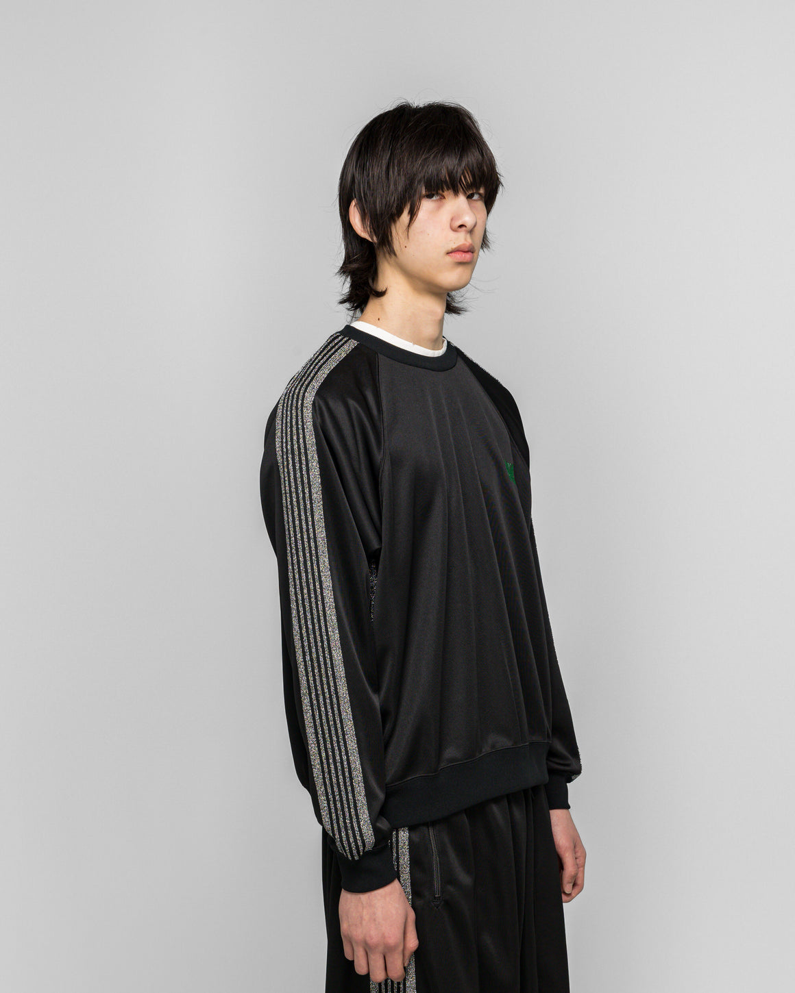 Needles - Track Crew x UP THERE - Black/Silver Poly Smooth - UP THERE
