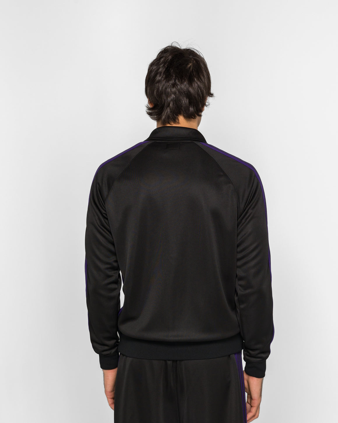 Needles - Track Jacket - Black Poly Smooth - UP THERE