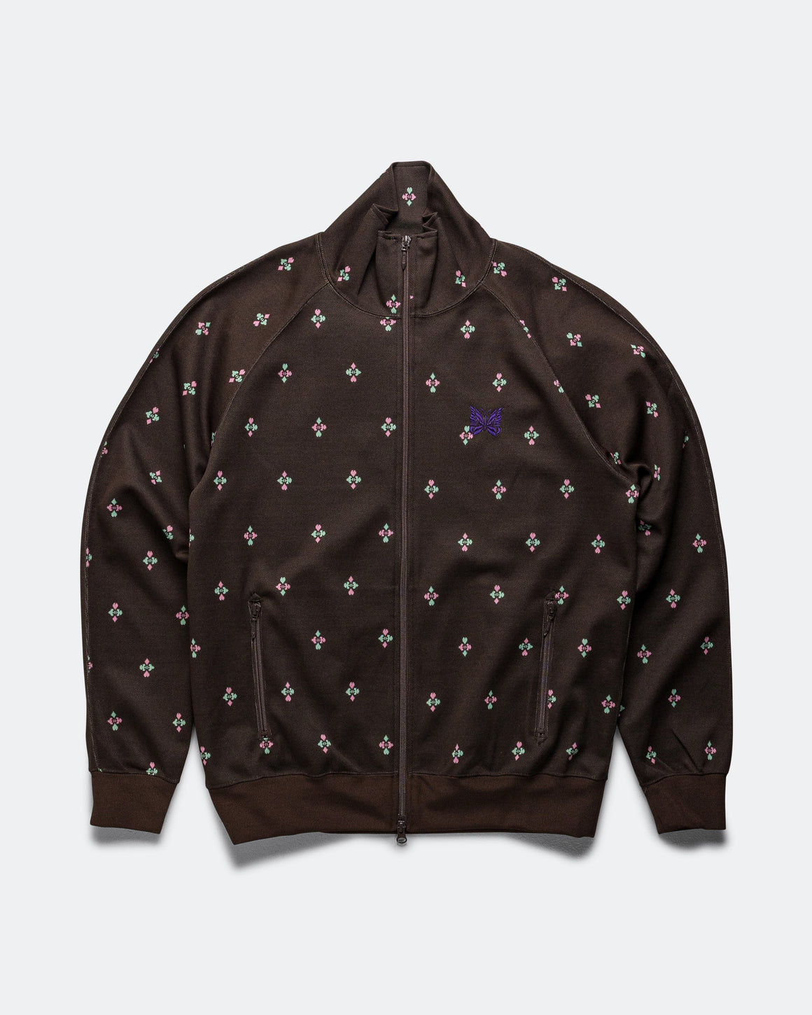 Needles - Track Jacket - Blackjack Poly Jacquard - UP THERE
