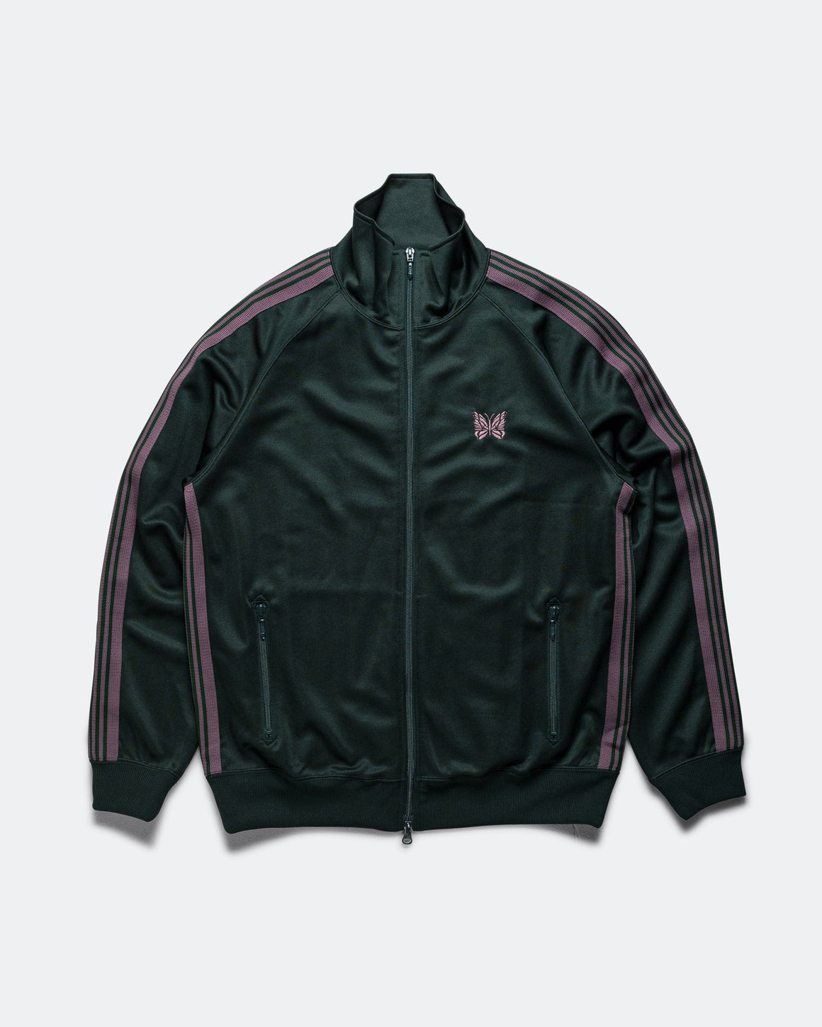 Needles - Track Jacket - Green Poly Smooth - UP THERE