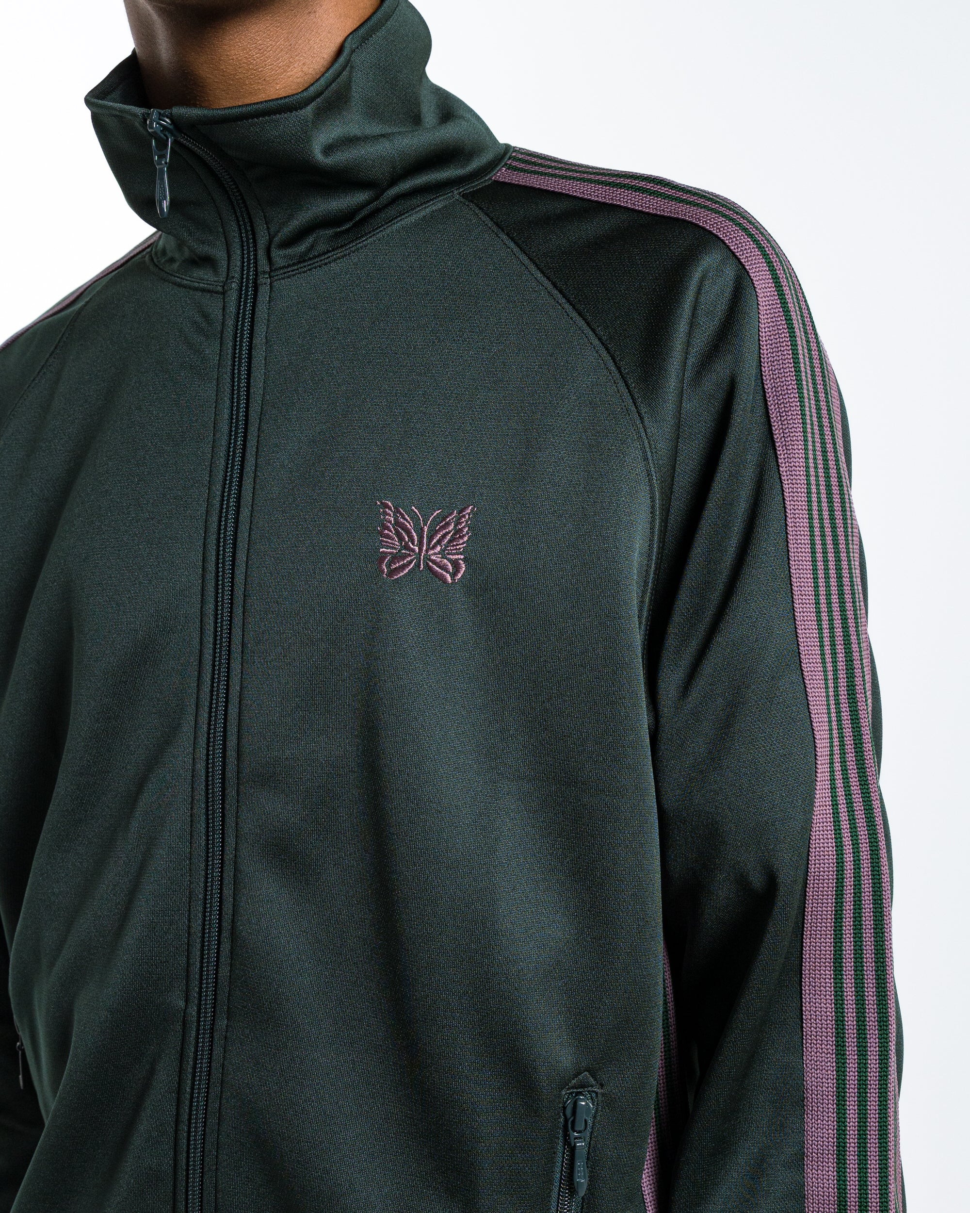 Needles - Track Jacket - Green Poly Smooth | UP THERE