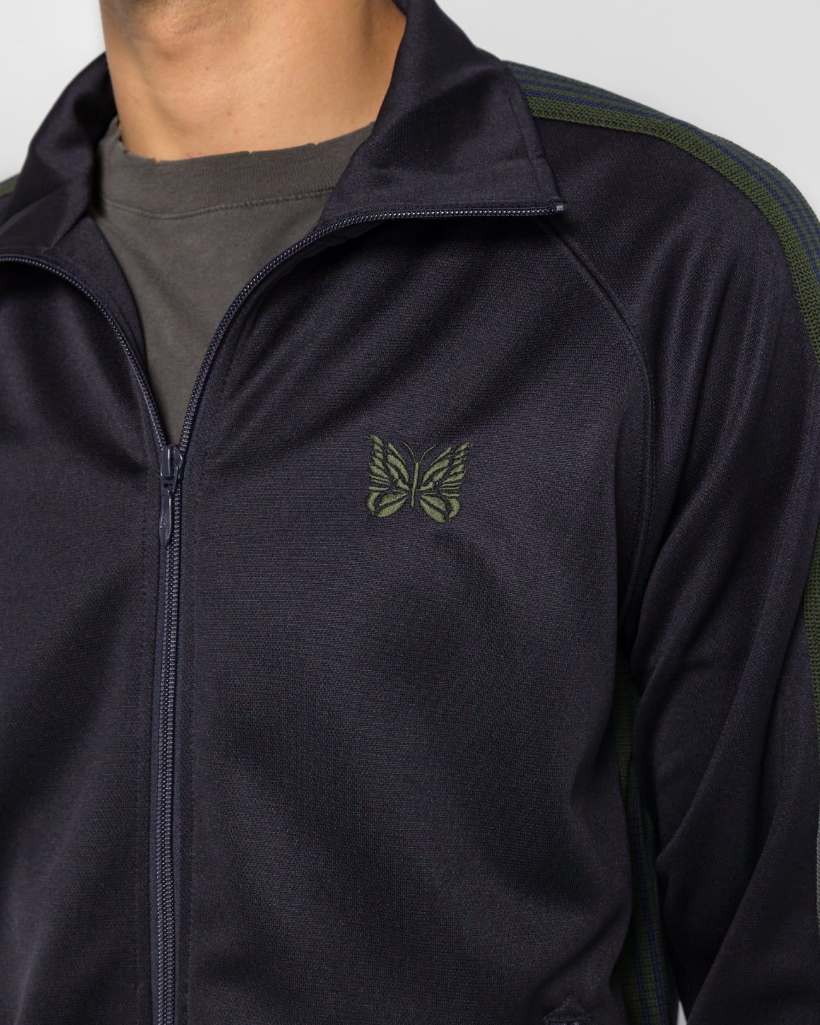 Needles - Track Jacket - Navy Poly Smooth - UP THERE