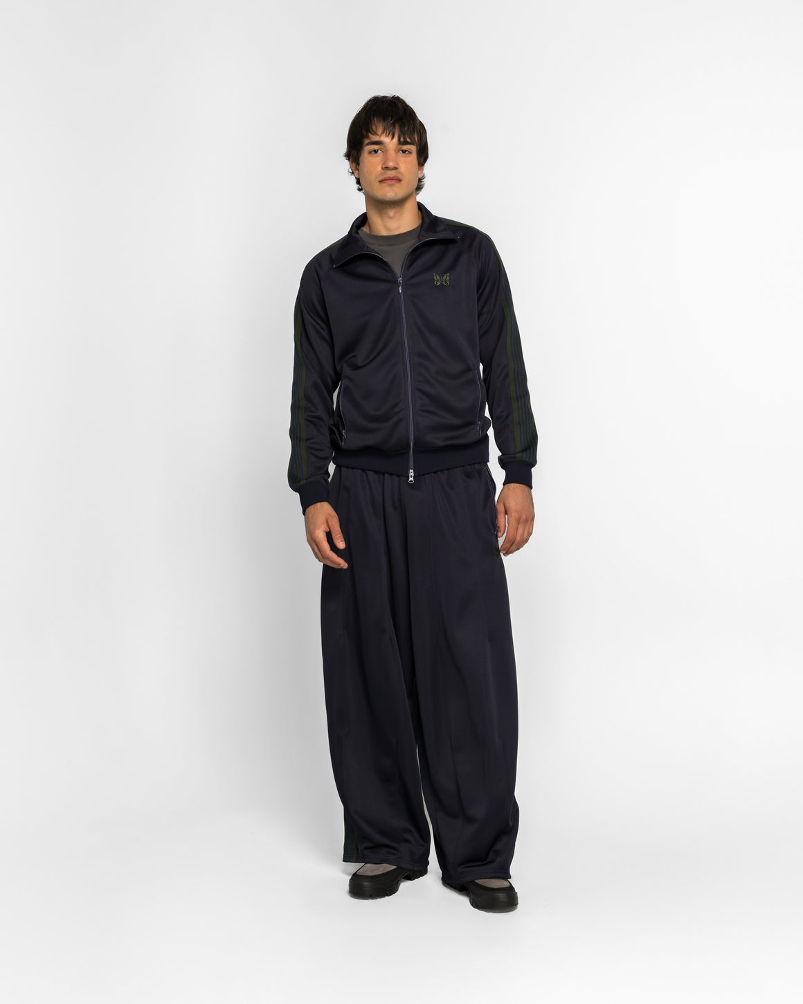 Needles - Track Jacket - Navy Poly Smooth - UP THERE