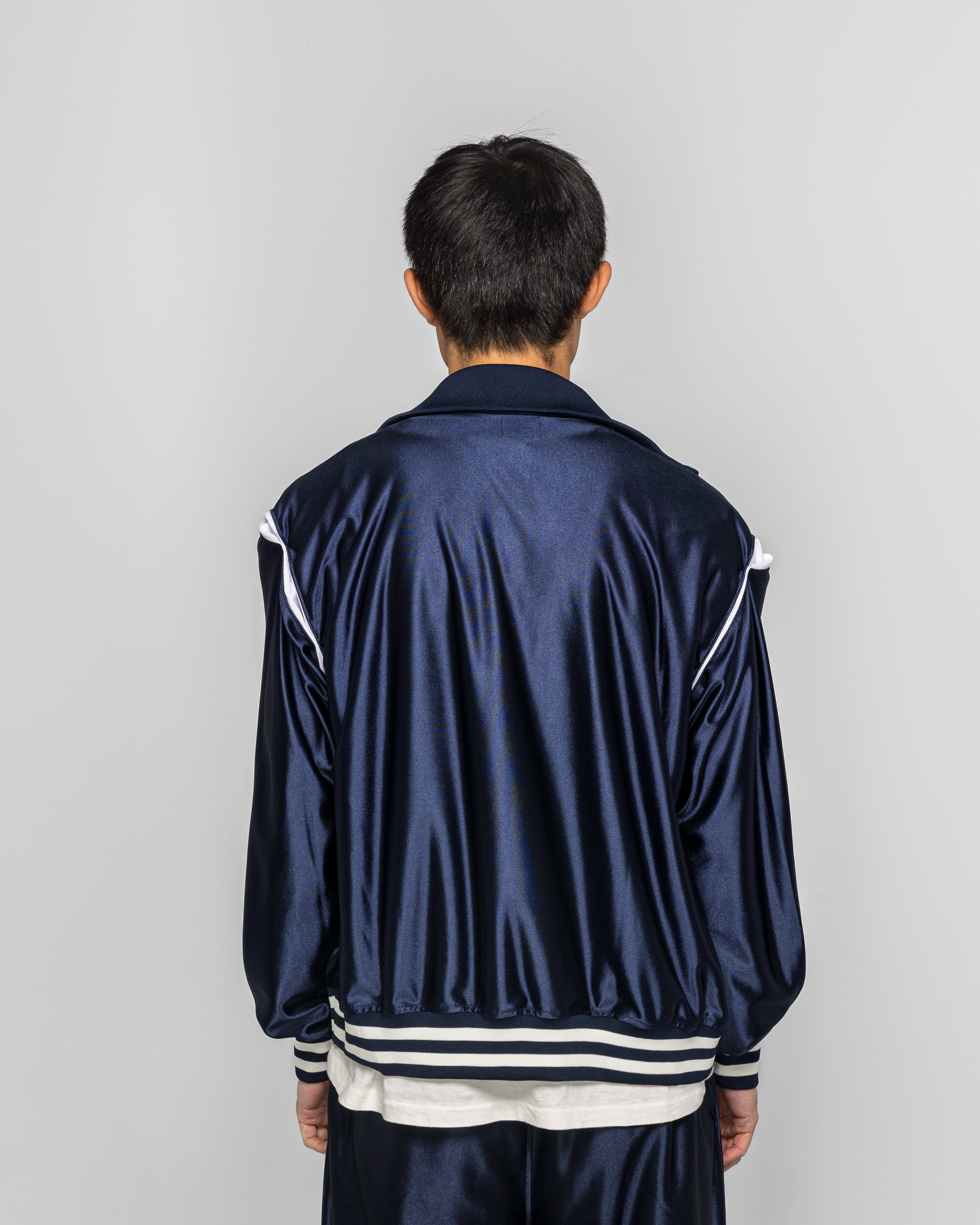 Needles - Track Jacket - Navy Tricot Sateen | UP THERE