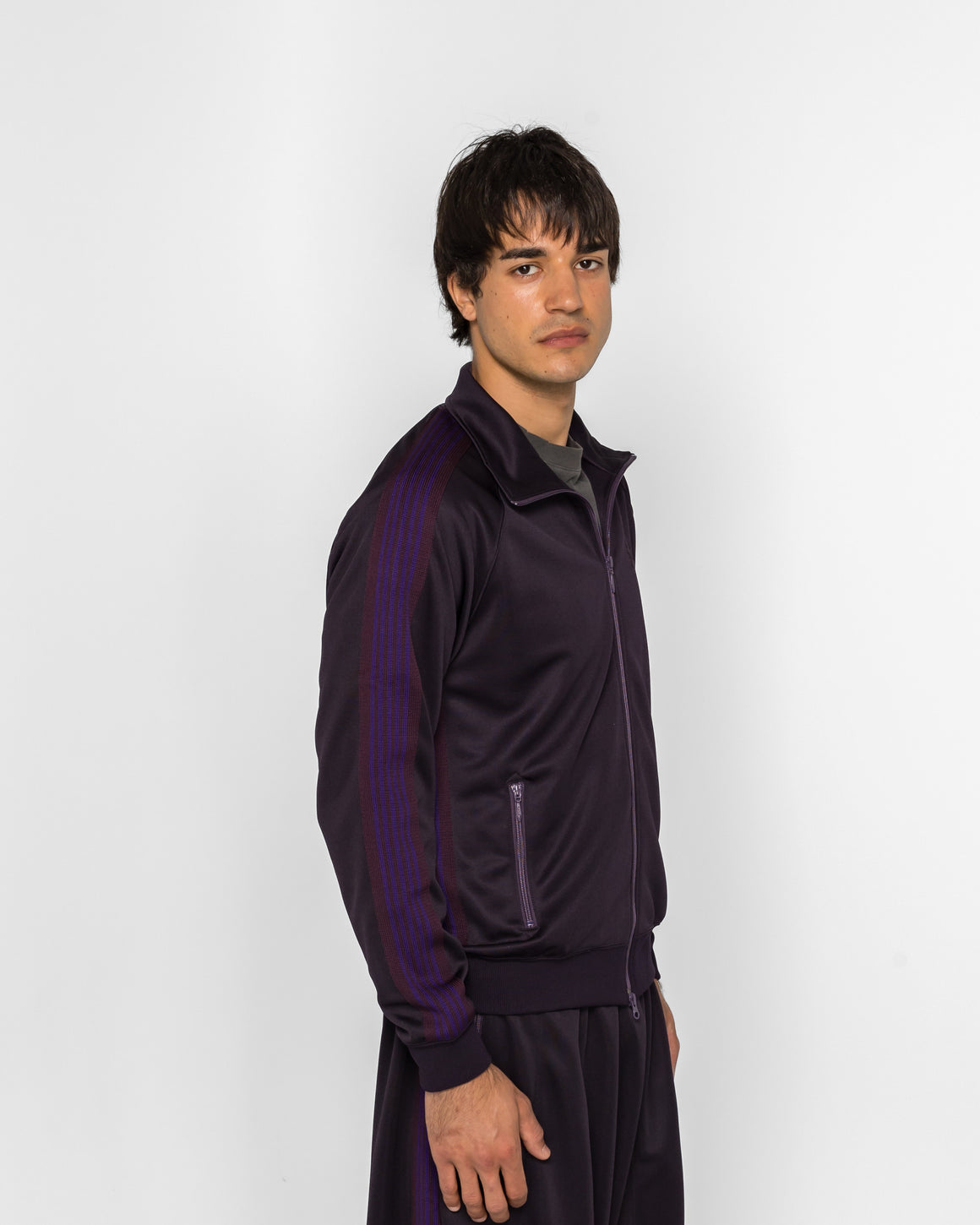Needles - Track Jacket - Purple Poly Smooth - UP THERE
