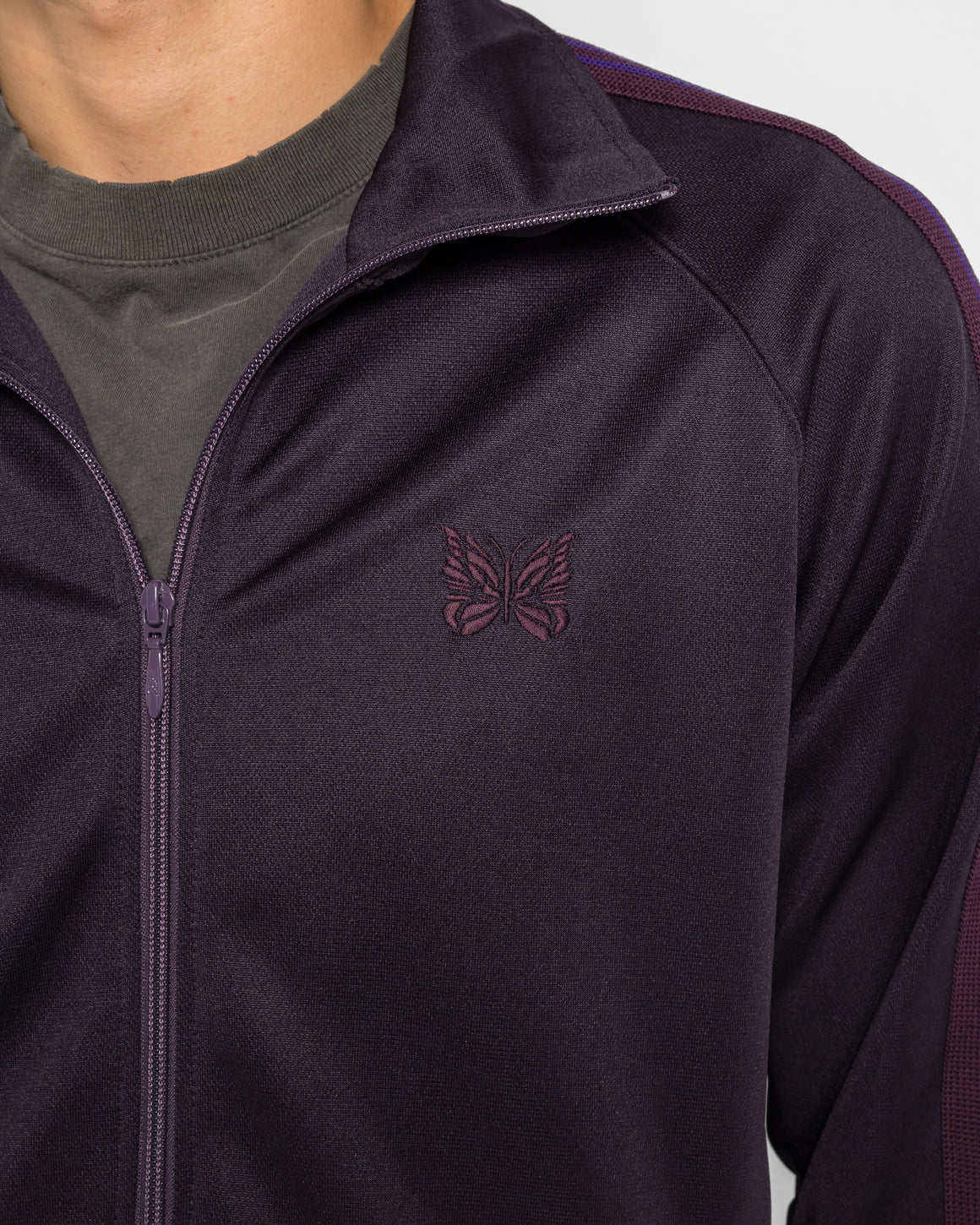 Needles - Track Jacket - Purple Poly Smooth - UP THERE