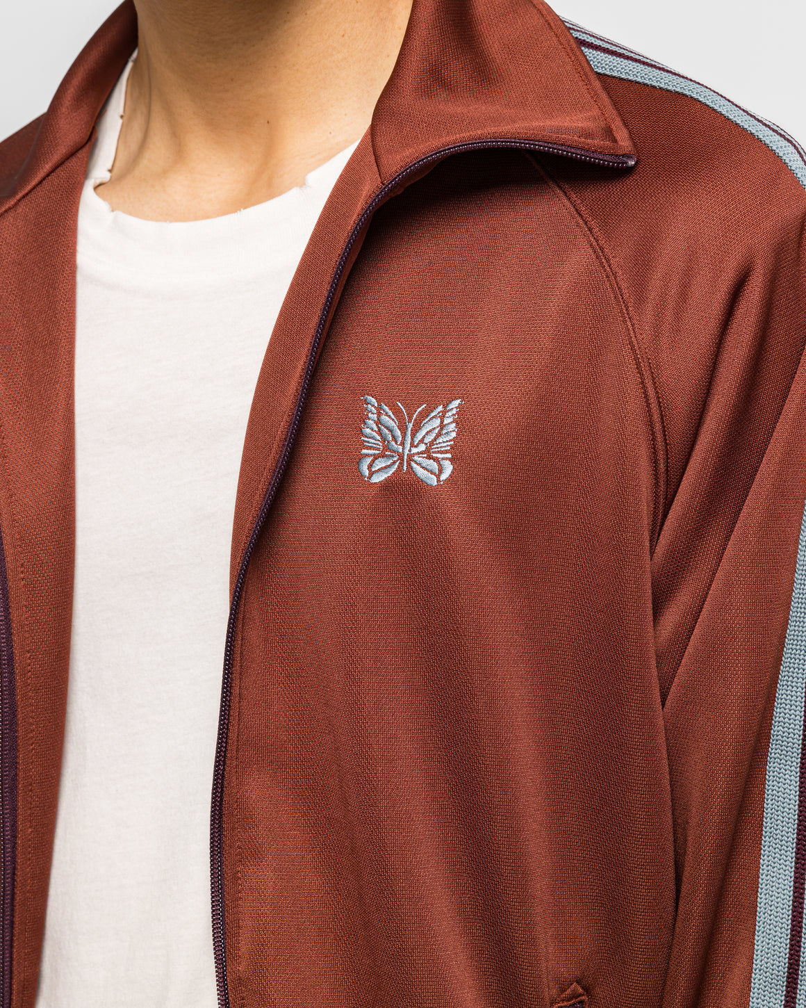 Needles - Track Jacket - Rust Poly Smooth - UP THERE