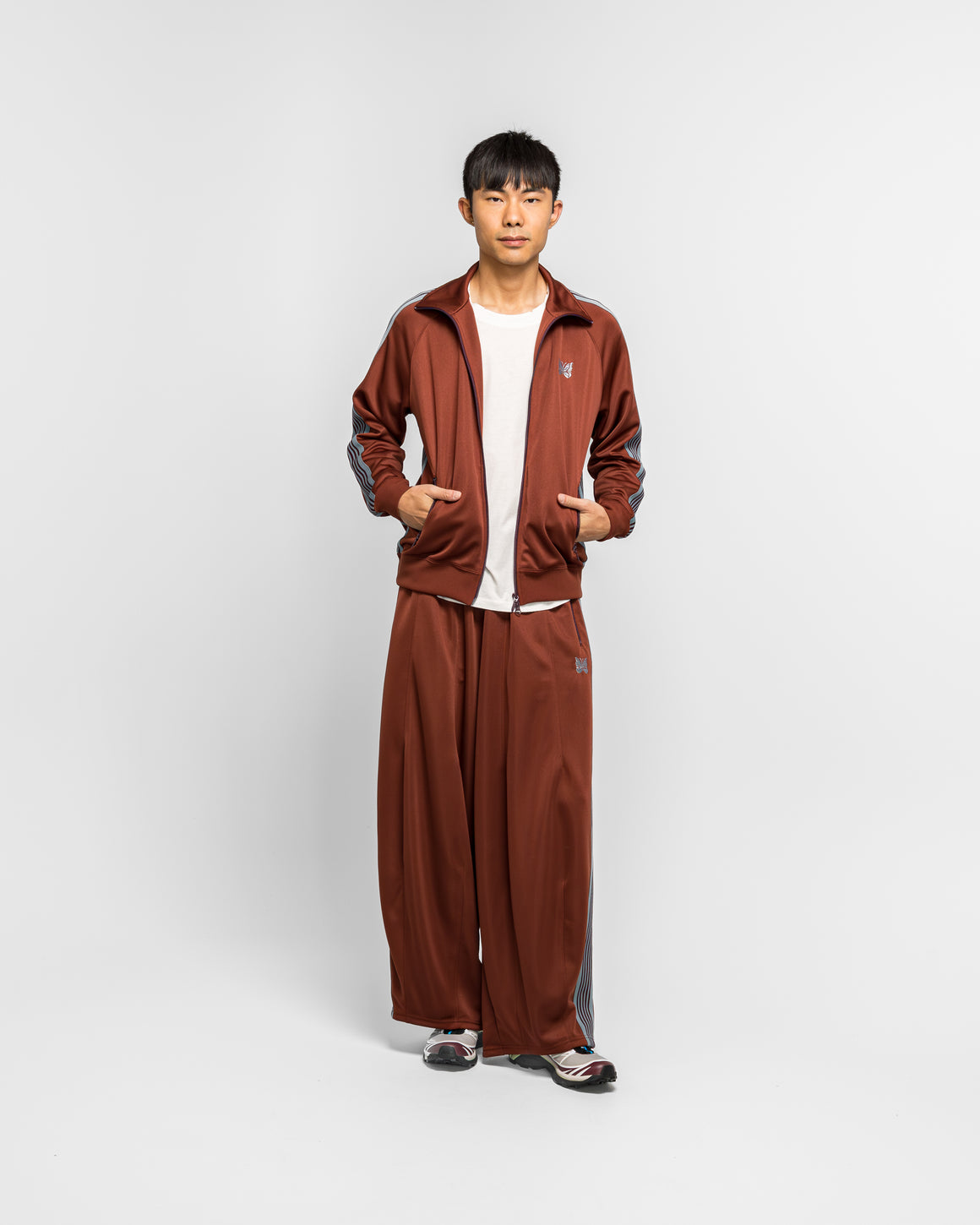 Needles - Track Jacket - Rust Poly Smooth - UP THERE