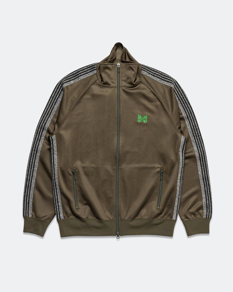 Needles - Track Jacket x UP THERE - Olive Poly Smooth