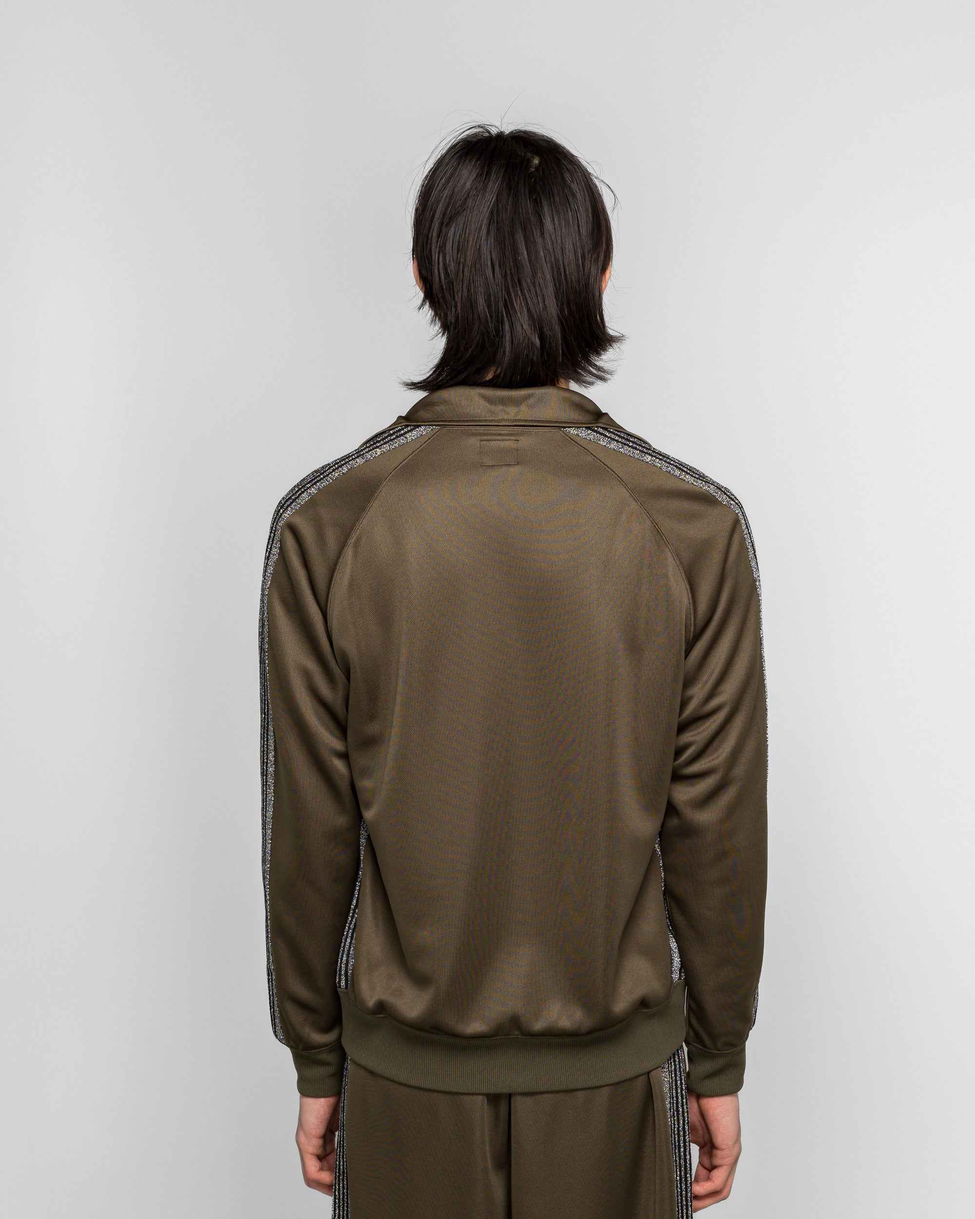 Needles - Track Jacket x UP THERE - Olive Poly Smooth