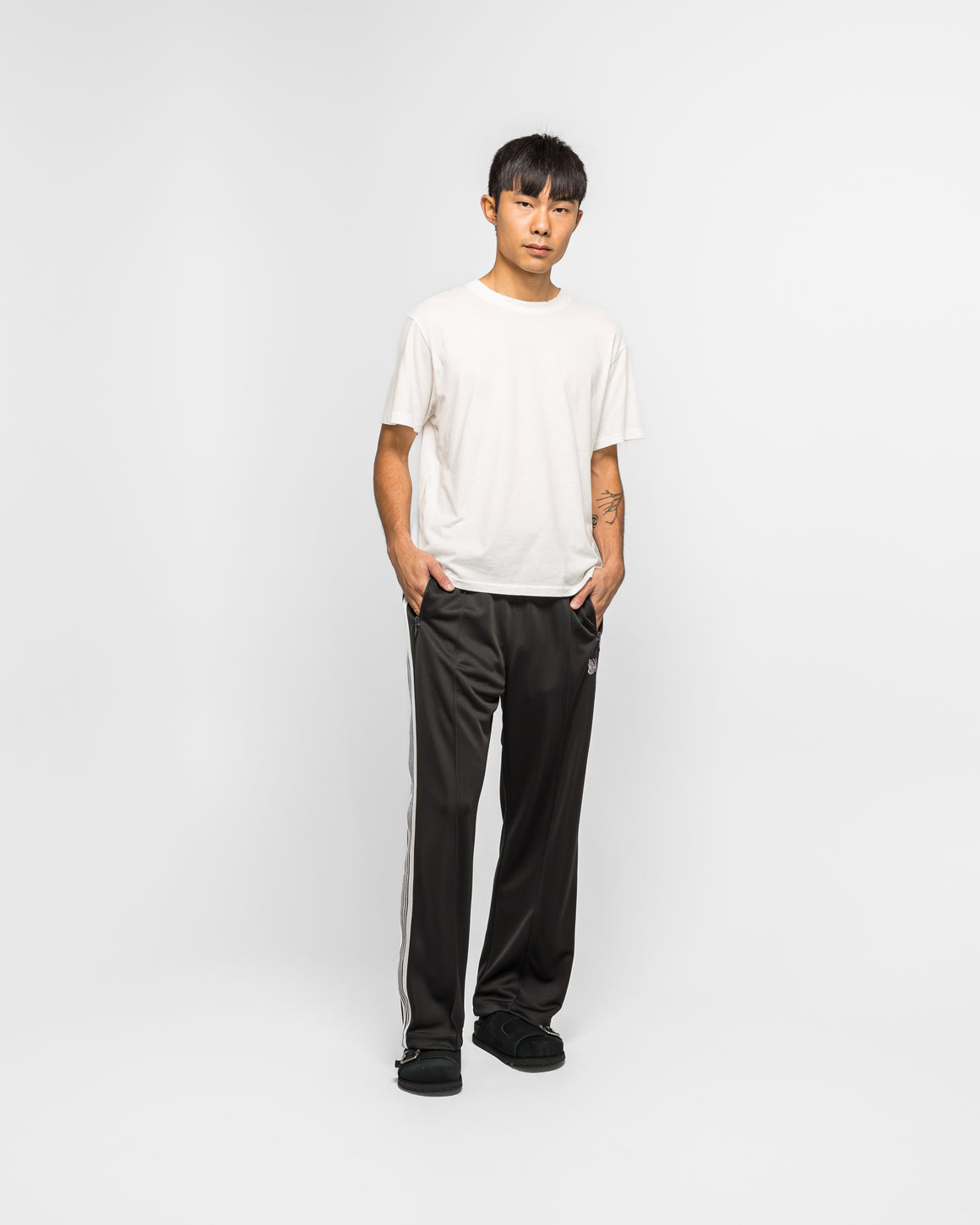 Needles - Track Pant - Charcoal Poly Smooth - UP THERE
