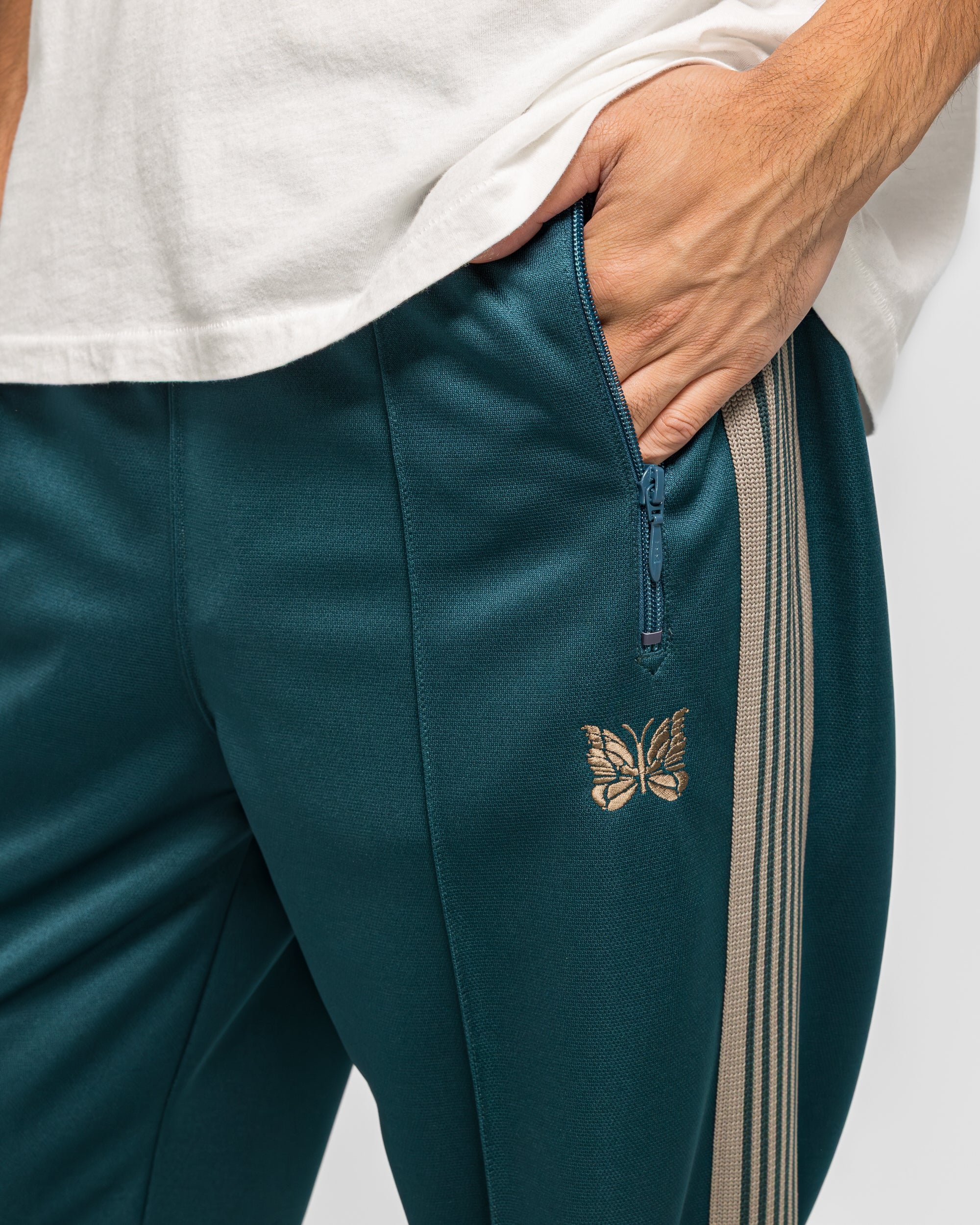 Needles - Track Pant - Green Poly Smooth | UP THERE