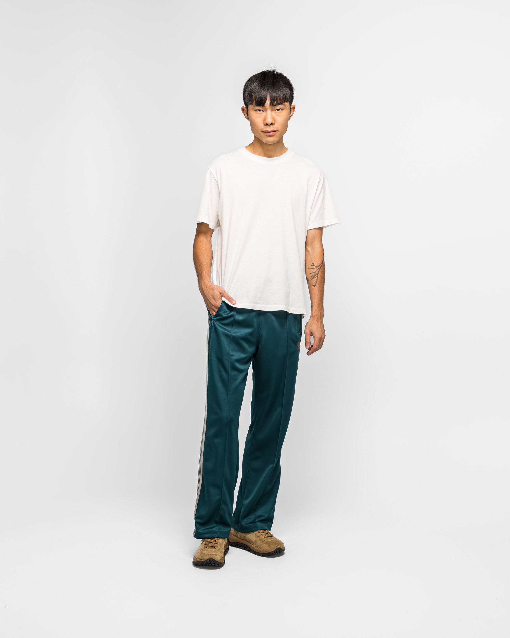 Needles - Track Pant - Green Poly Smooth | UP THERE