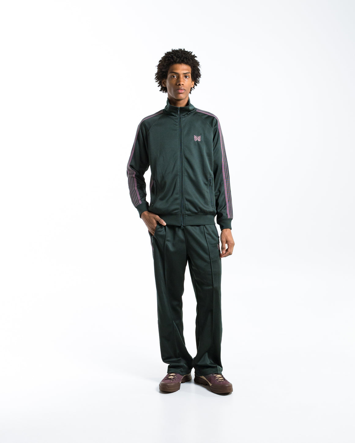 Needles track pant STUDIOS別注 green Needles - Track Pant - Green Poly Smooth | UP THERE