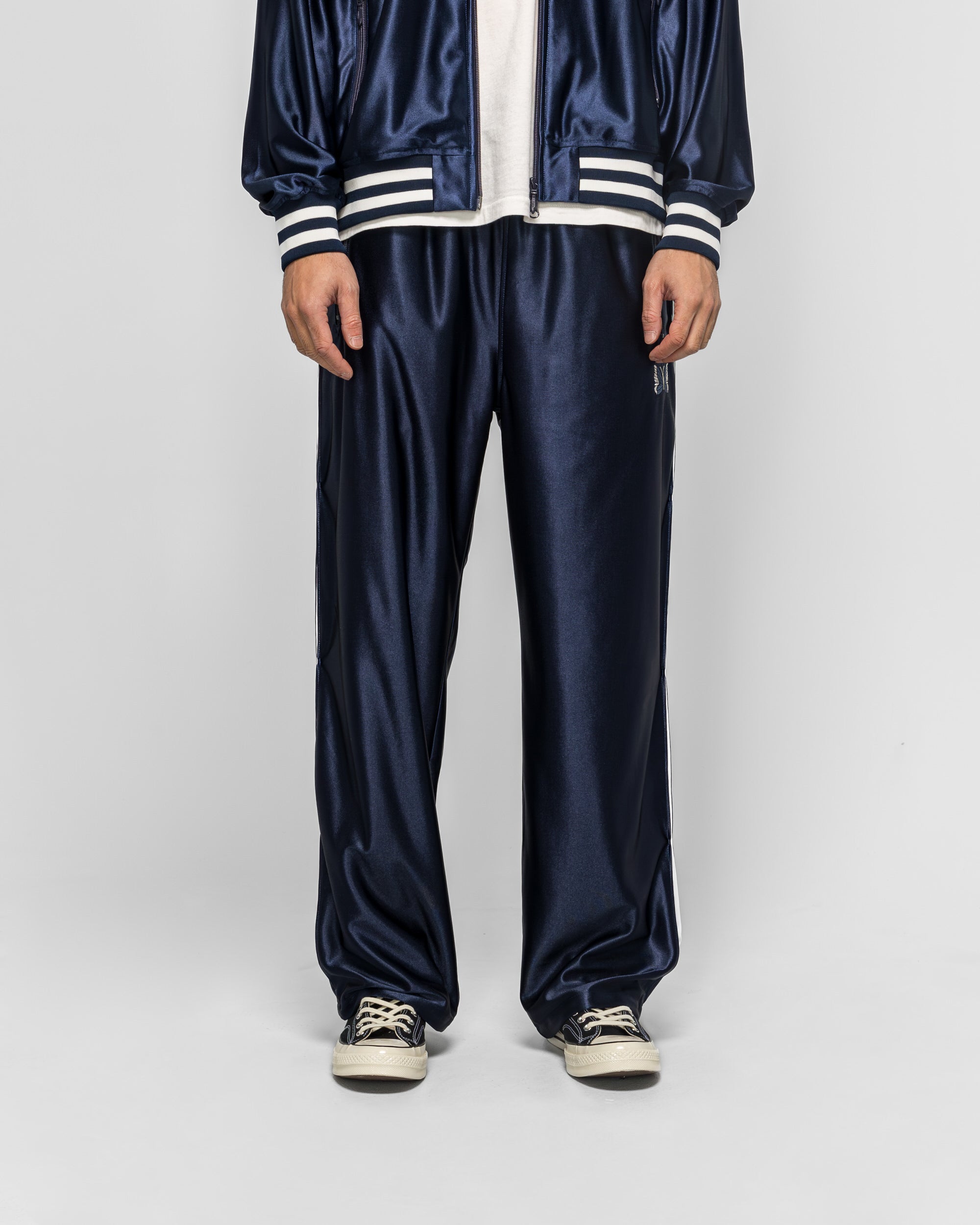 Needles - Track Pant - Navy Tricot Sateen | UP THERE