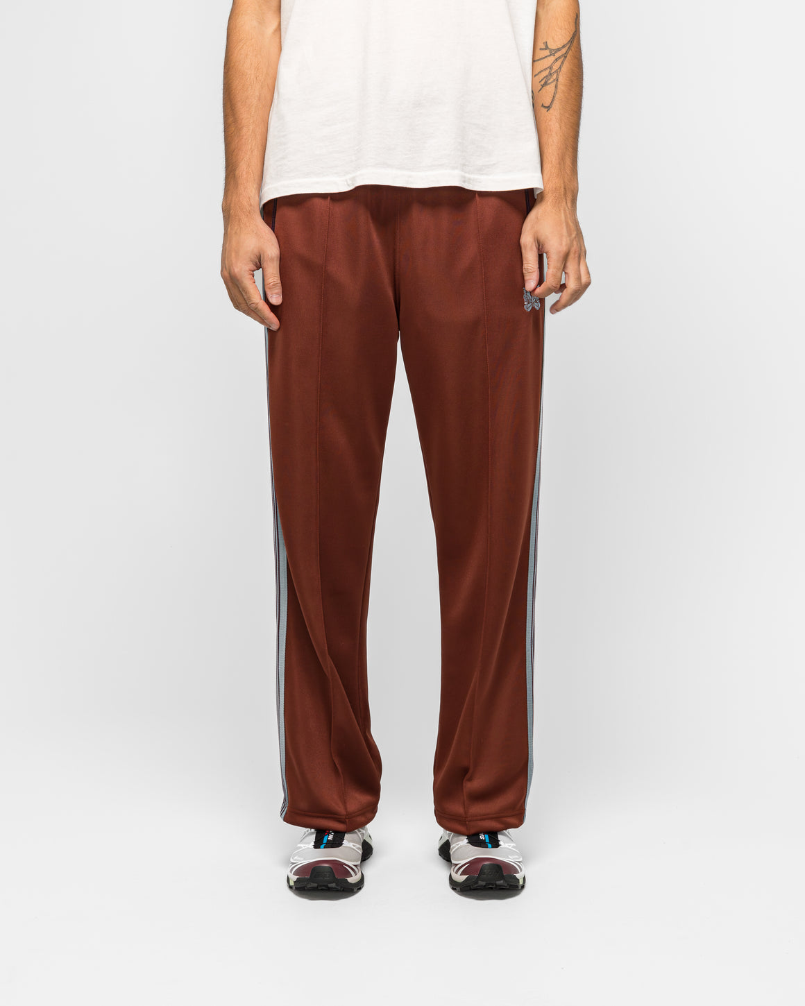 Needles - Track Pant - Rust Poly Smooth - UP THERE