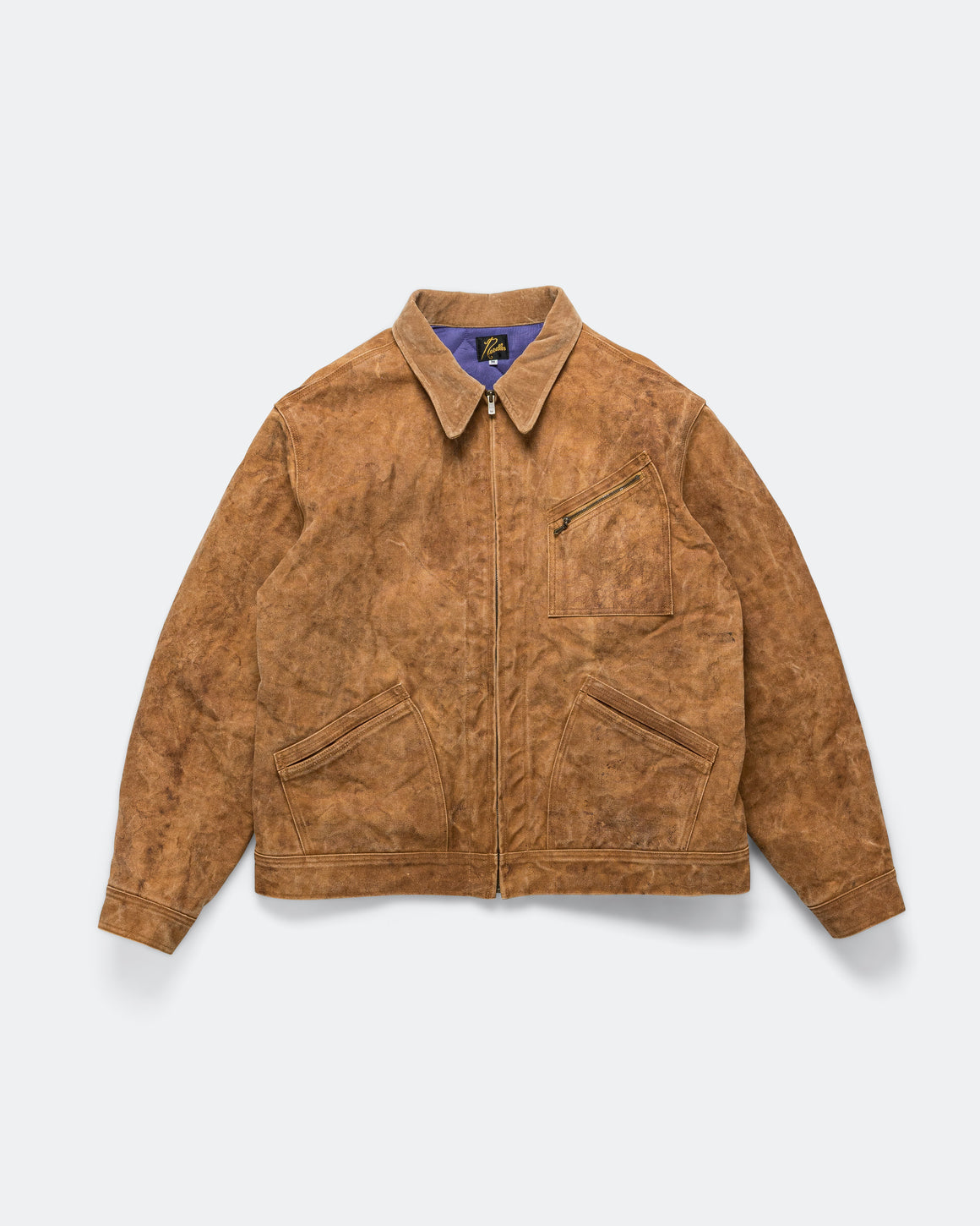 Needles - Zipped Work Jacket - Brown Duck Canvas - UP THERE