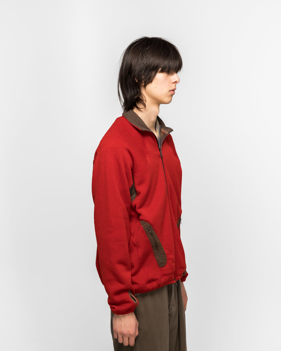 Niceness - BAILEY Wool Fleece Field Blouson - Red - UP THERE