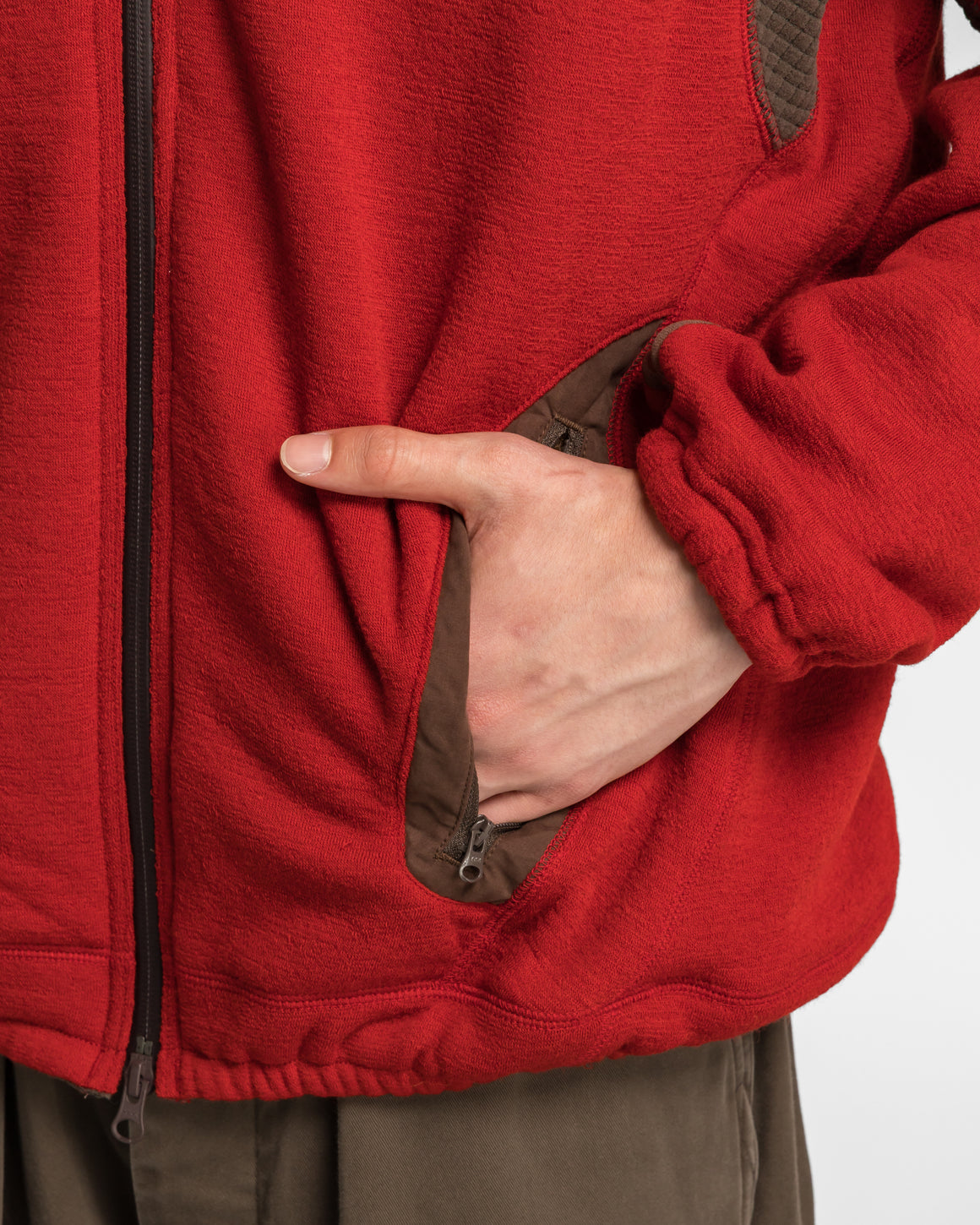 Niceness - BAILEY Wool Fleece Field Blouson - Red - UP THERE