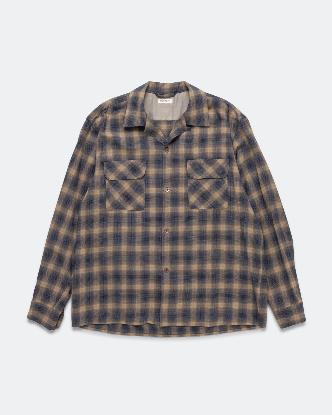 Niceness - C.HUFFAM Super 140's Ombre Lodge Shirt - Beige - UP THERE