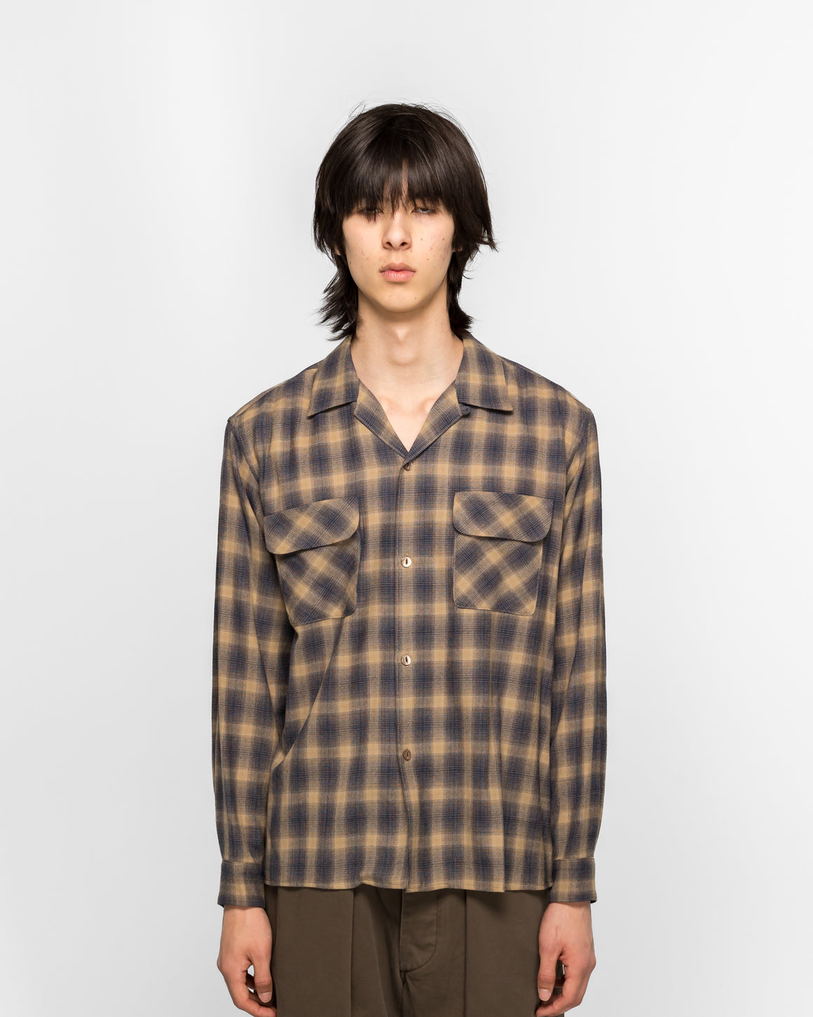 Niceness - C.HUFFAM Super 140's Ombre Lodge Shirt - Beige - UP THERE